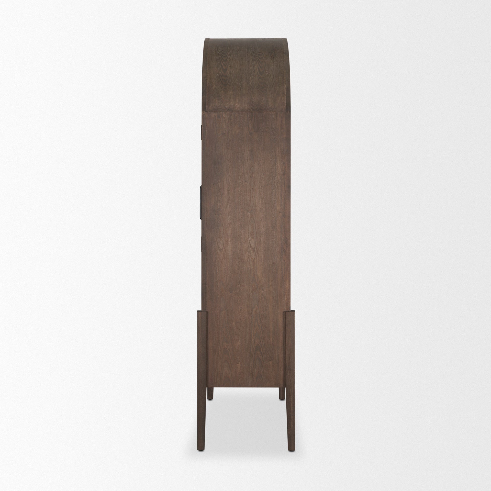 Teva Two Toned Dark w/Light Wood Arched Curio Cabinet