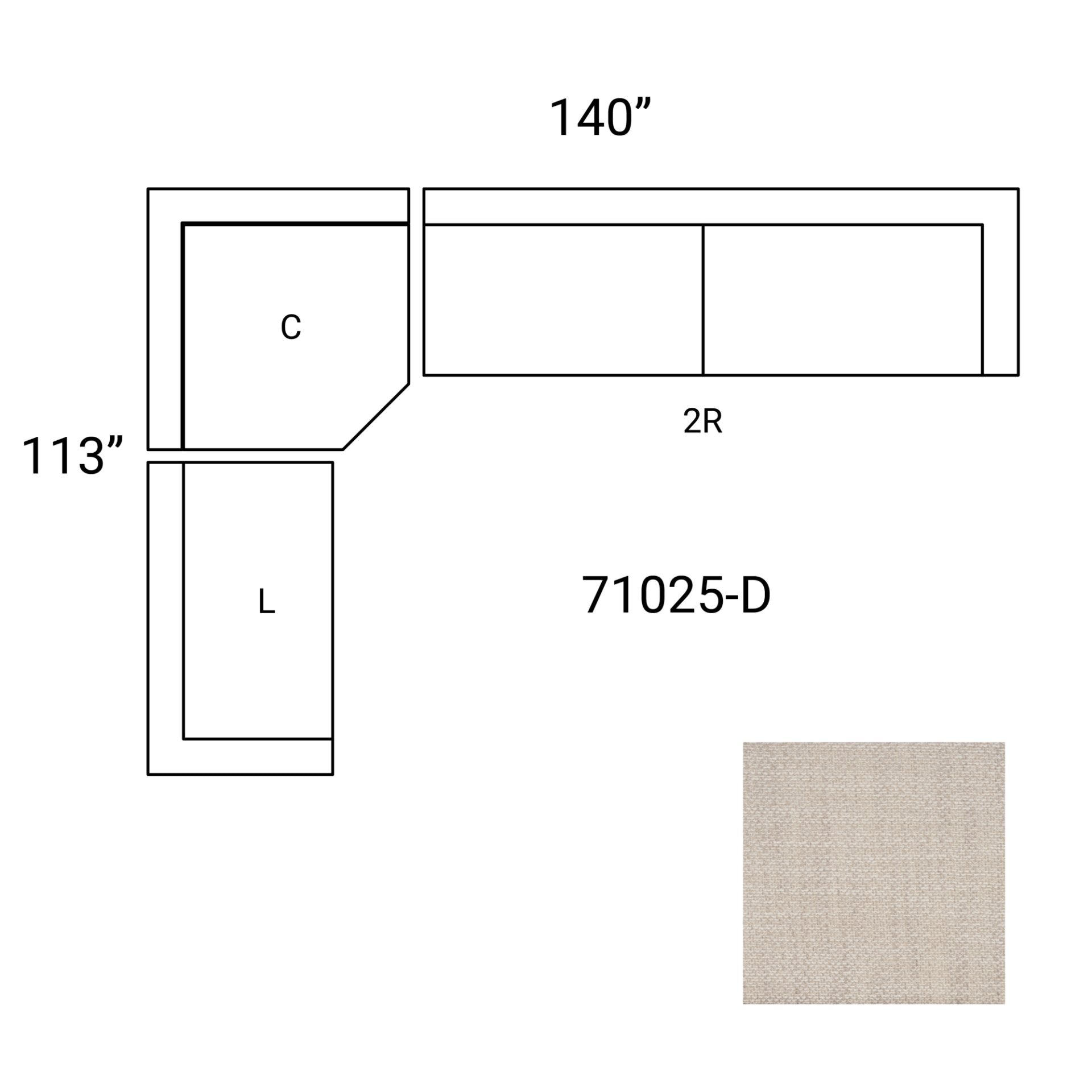Warner Sofa Set W/Corner Piece