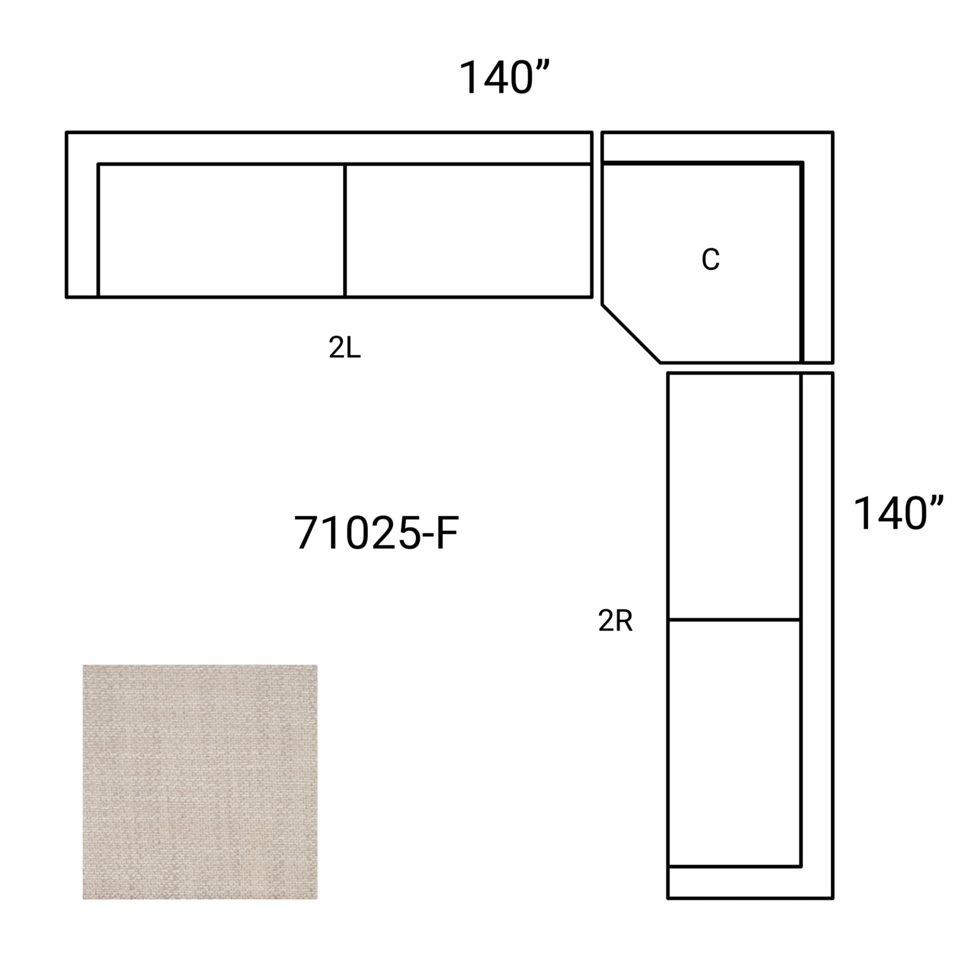 Warner Sofa Set W/Corner Piece