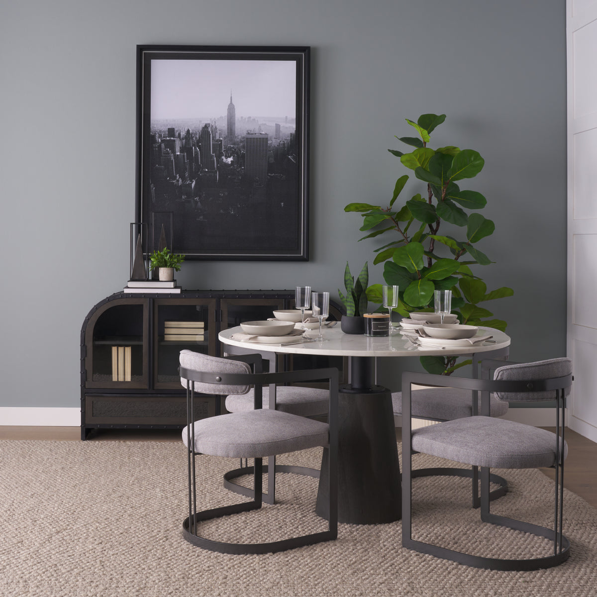 Hollyfield Curved Back Dining Arm Chair
