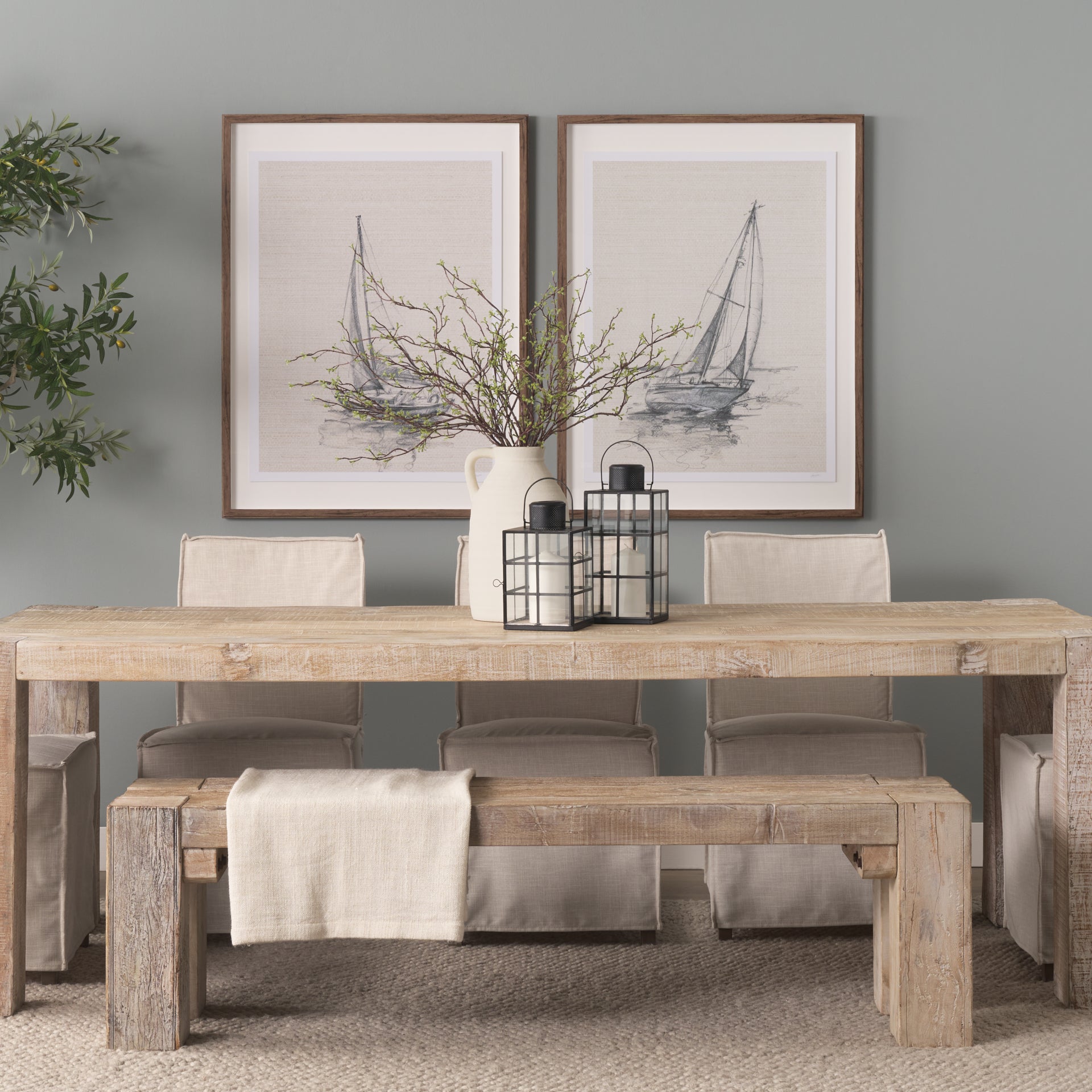 Sail Away II by Mercana Studio a Hand Embellished Framed Art Print Matted under Glass