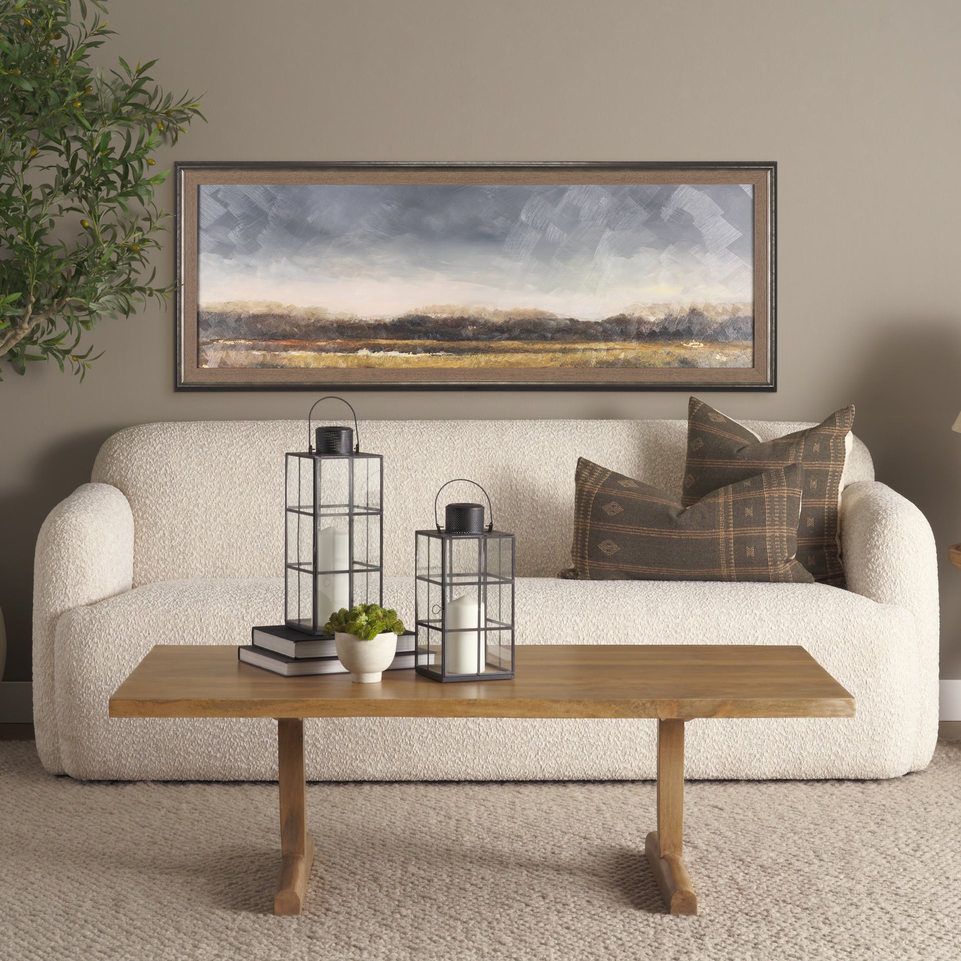 Rainy Landscape by Mercana Studio a Hand Embelished Textured Framed Art Print