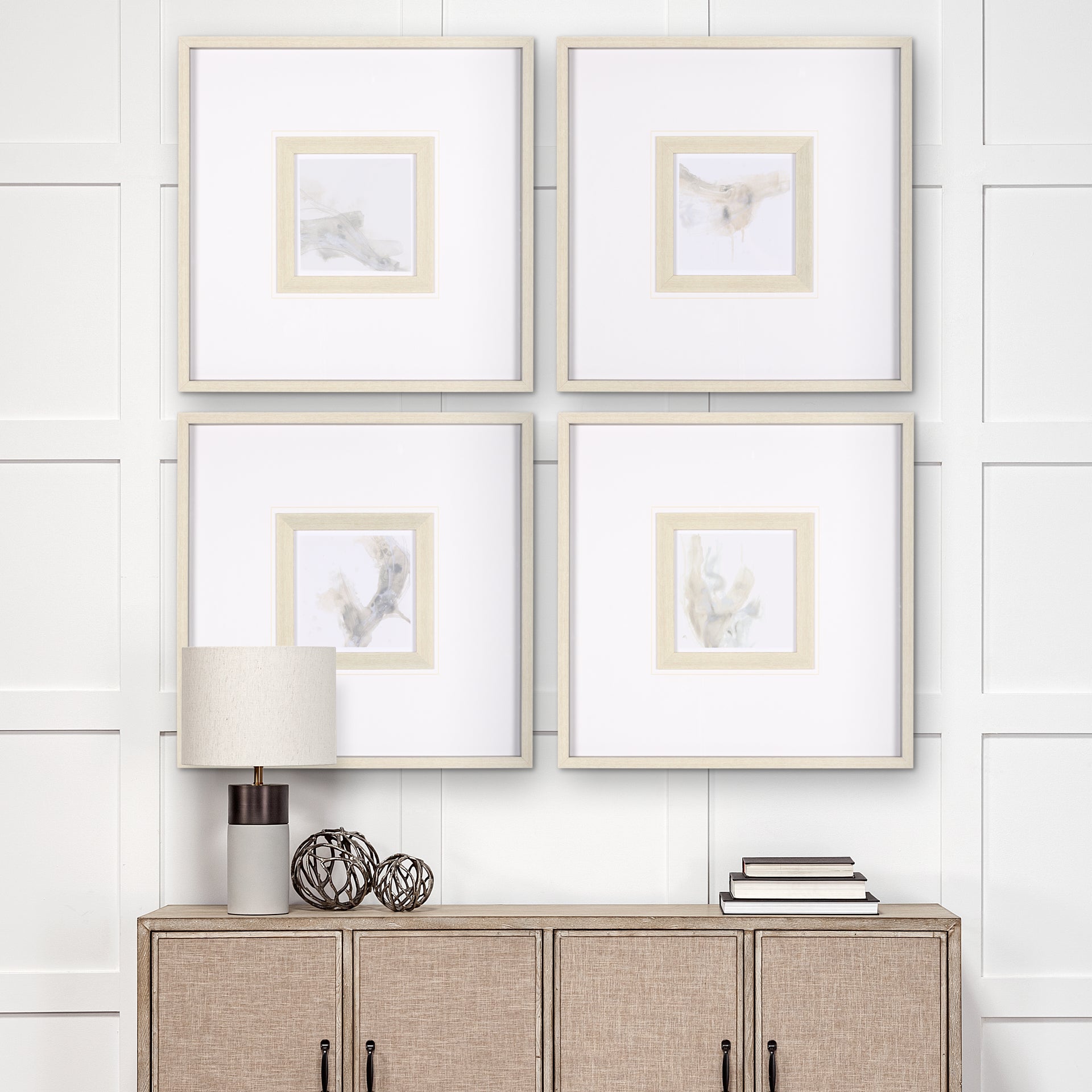 Vapor IV by June Vess a Hand Embellished Textured Framed Art Print Matted under Glass