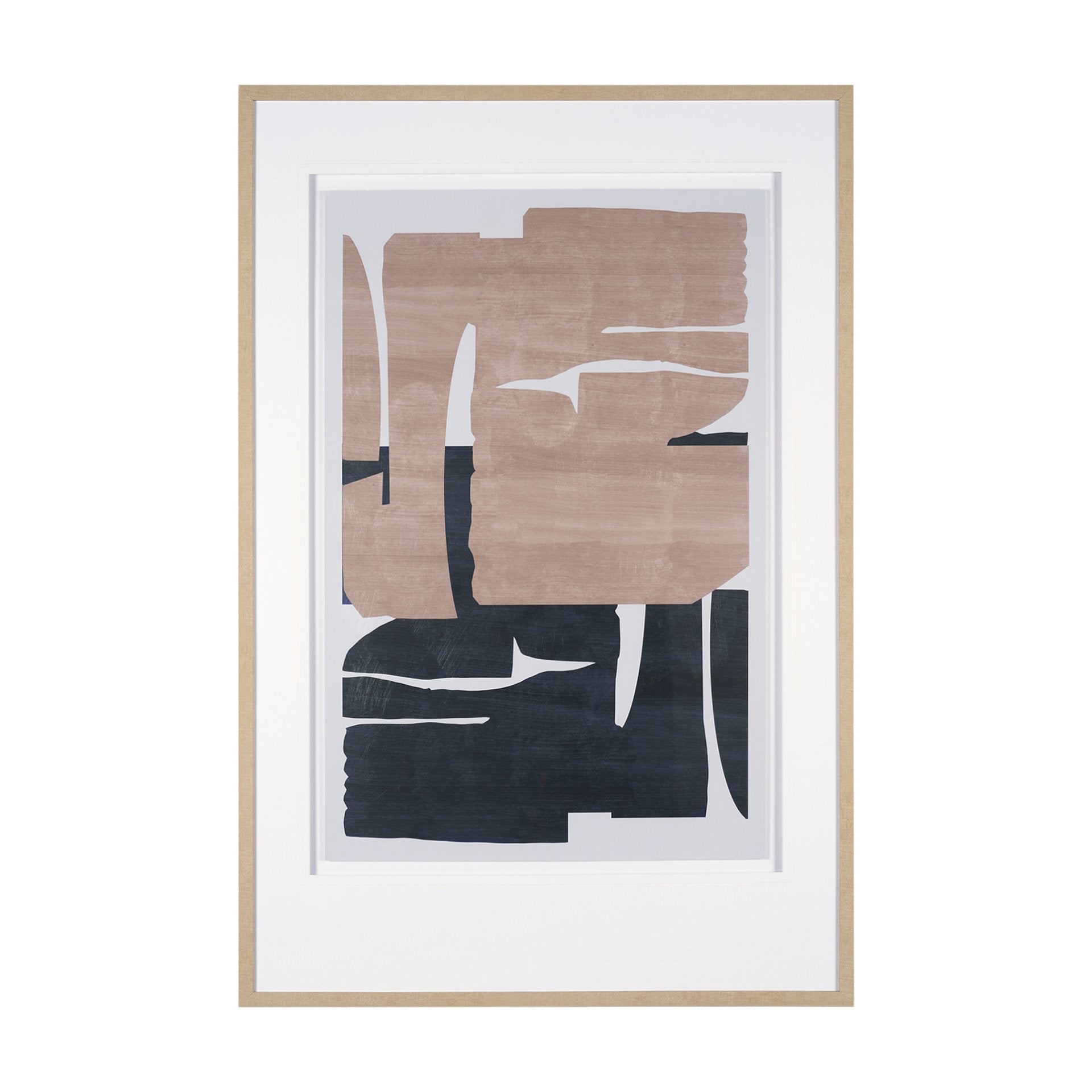 Deep Golden Brown II by Cartissi Textured  Framed Artwork Matted under Glass