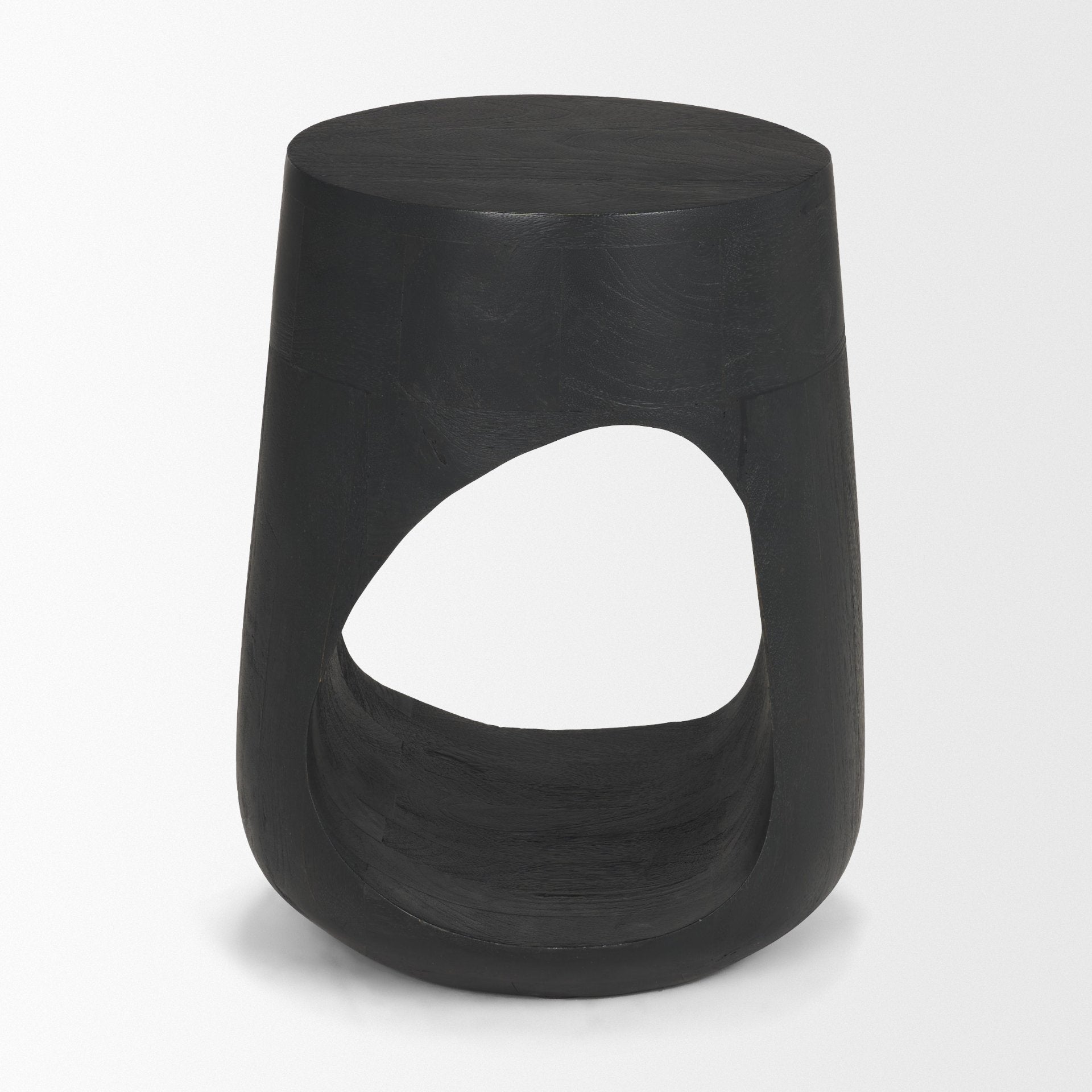 Cove Dark Brown Sculptural Open Side Table