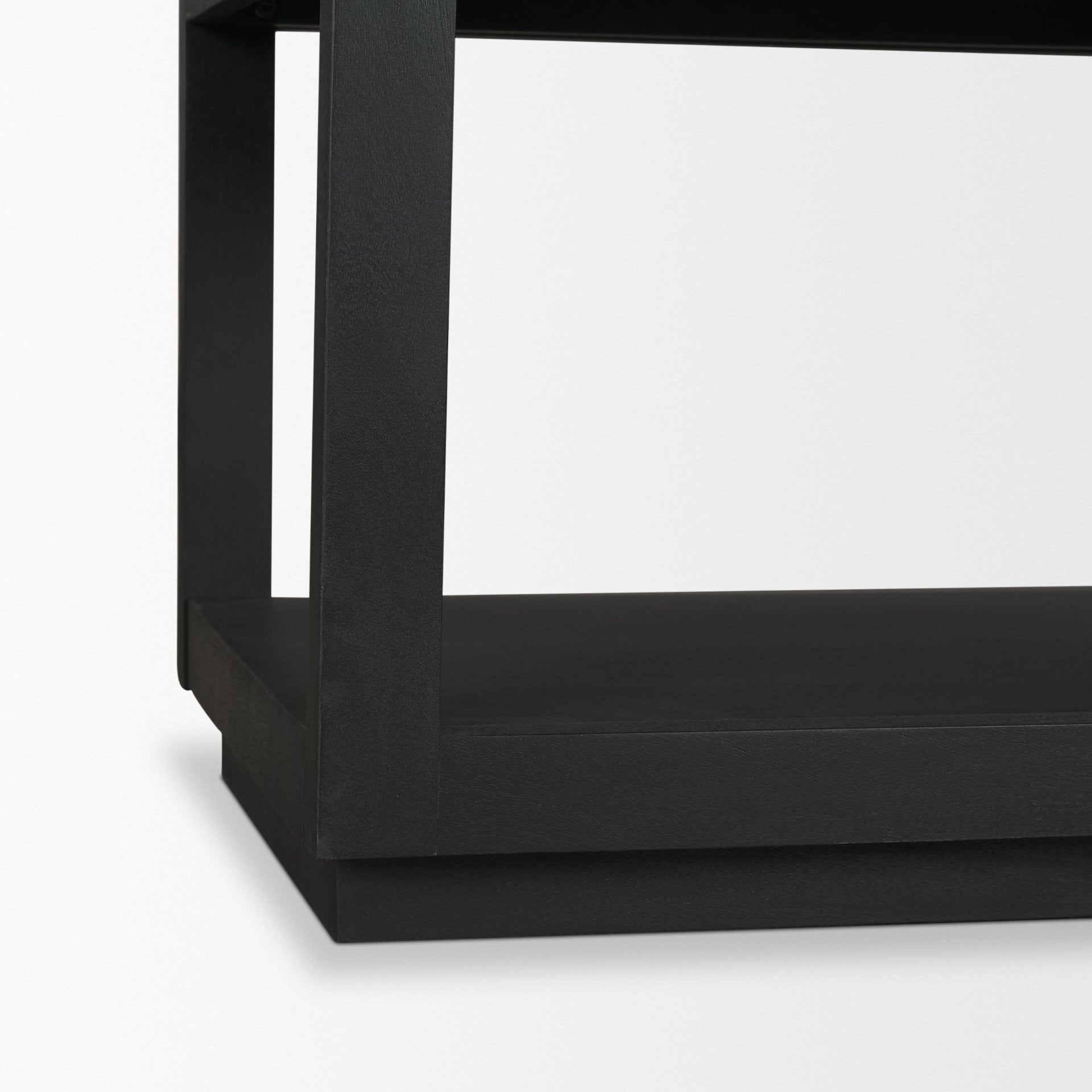Bela Large Matte Black Arched Console Table