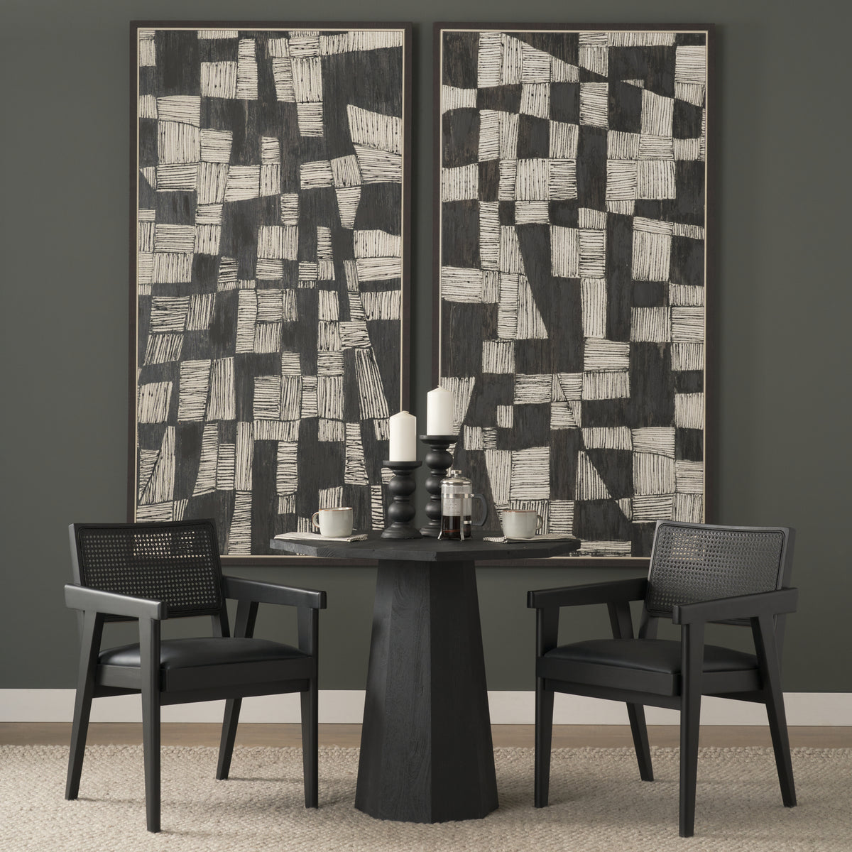 Reid Cane Back Dining Arm Chair