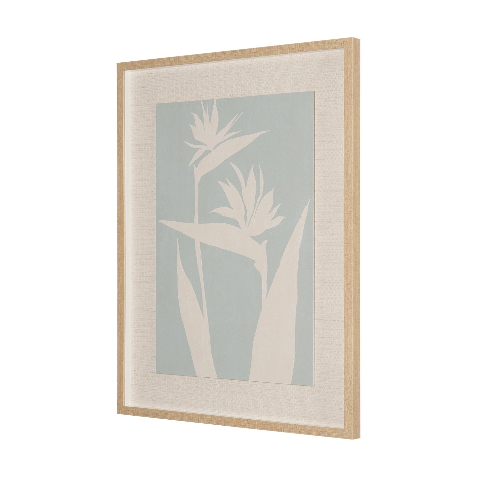 Verdant Silhouettes II by Hannah Dawson Hand Embelished Textured Framed Artwork Matted under Glass