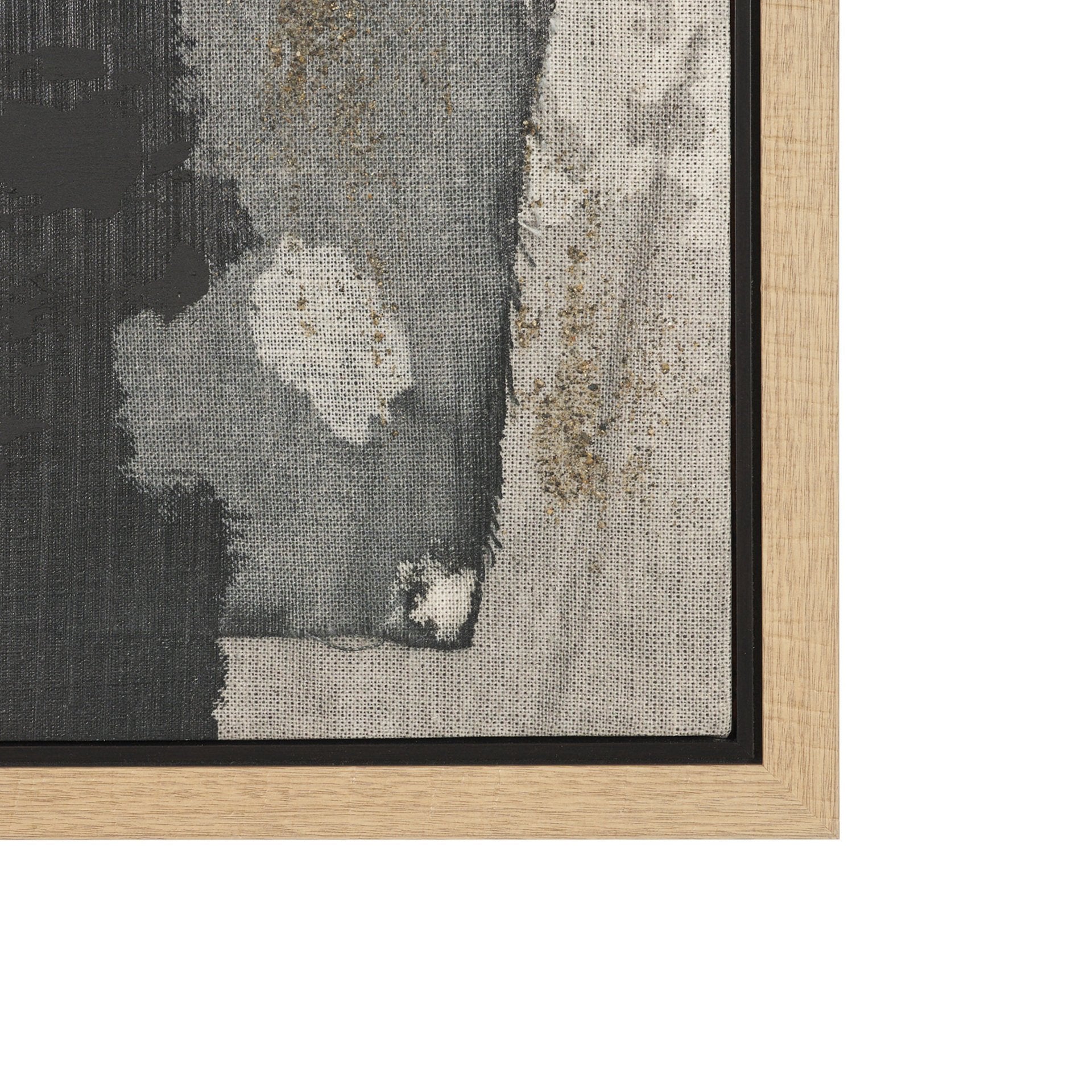 Textural Echo - Ash by Kristine Hegre Hand Embelished Textured Framed Canvas Artwork