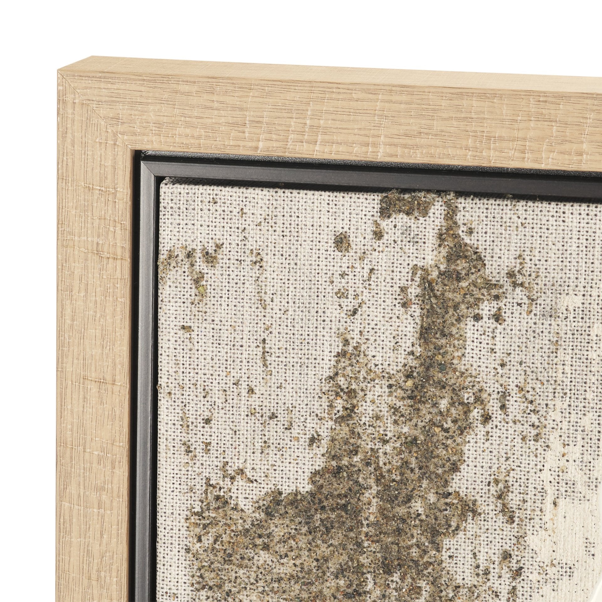 Textural Echo - Ash by Kristine Hegre Hand Embelished Textured Framed Canvas Artwork