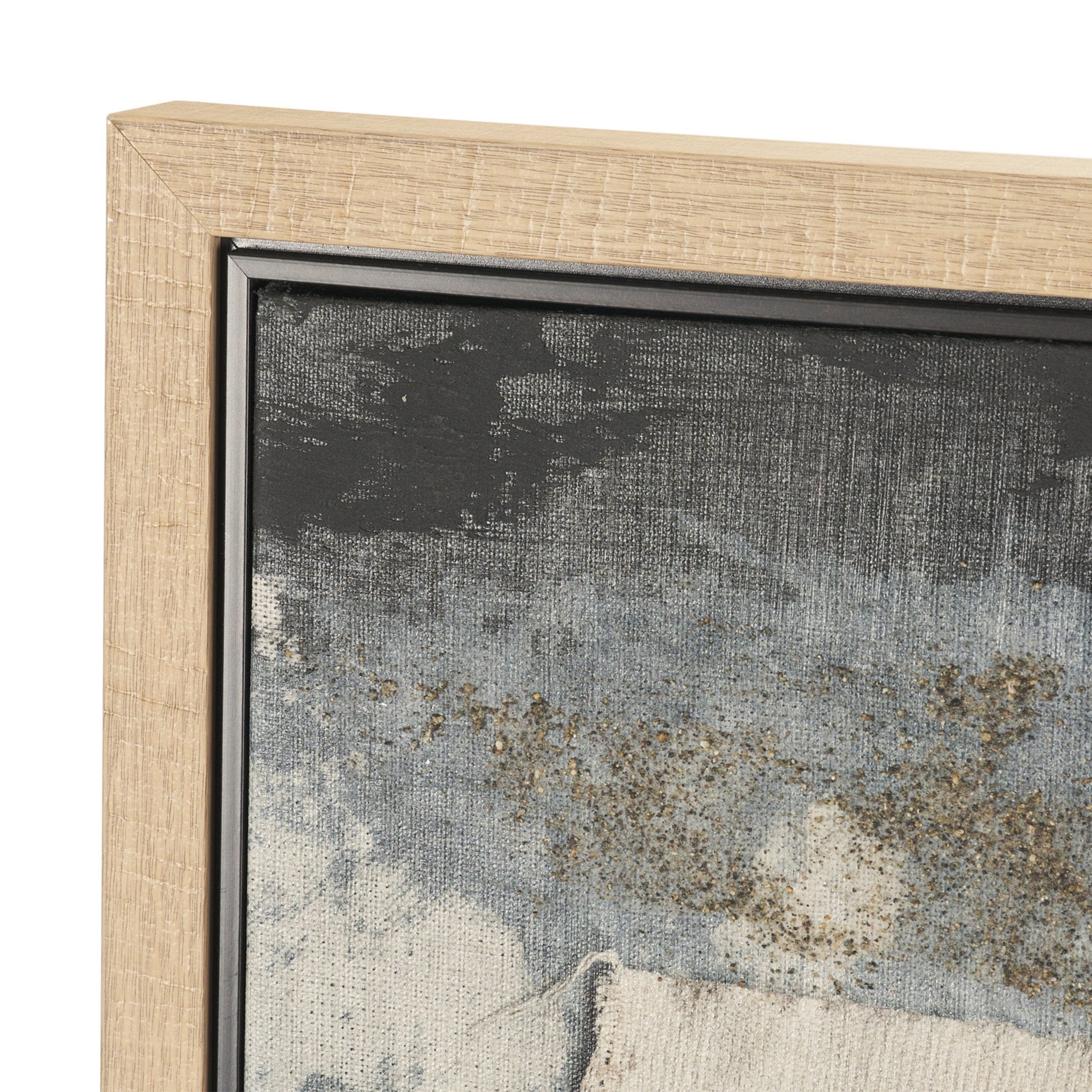 Textural Echo - Erosion by Kristine Hegre Hand Embelished Textured Framed Canvas Artwork