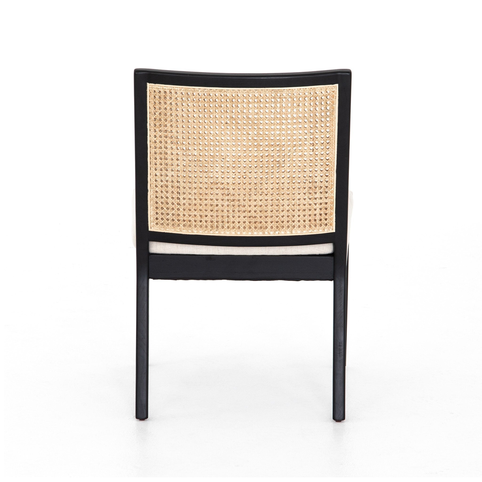 Antonia Cane Armless Dining Chair-Savile Flax