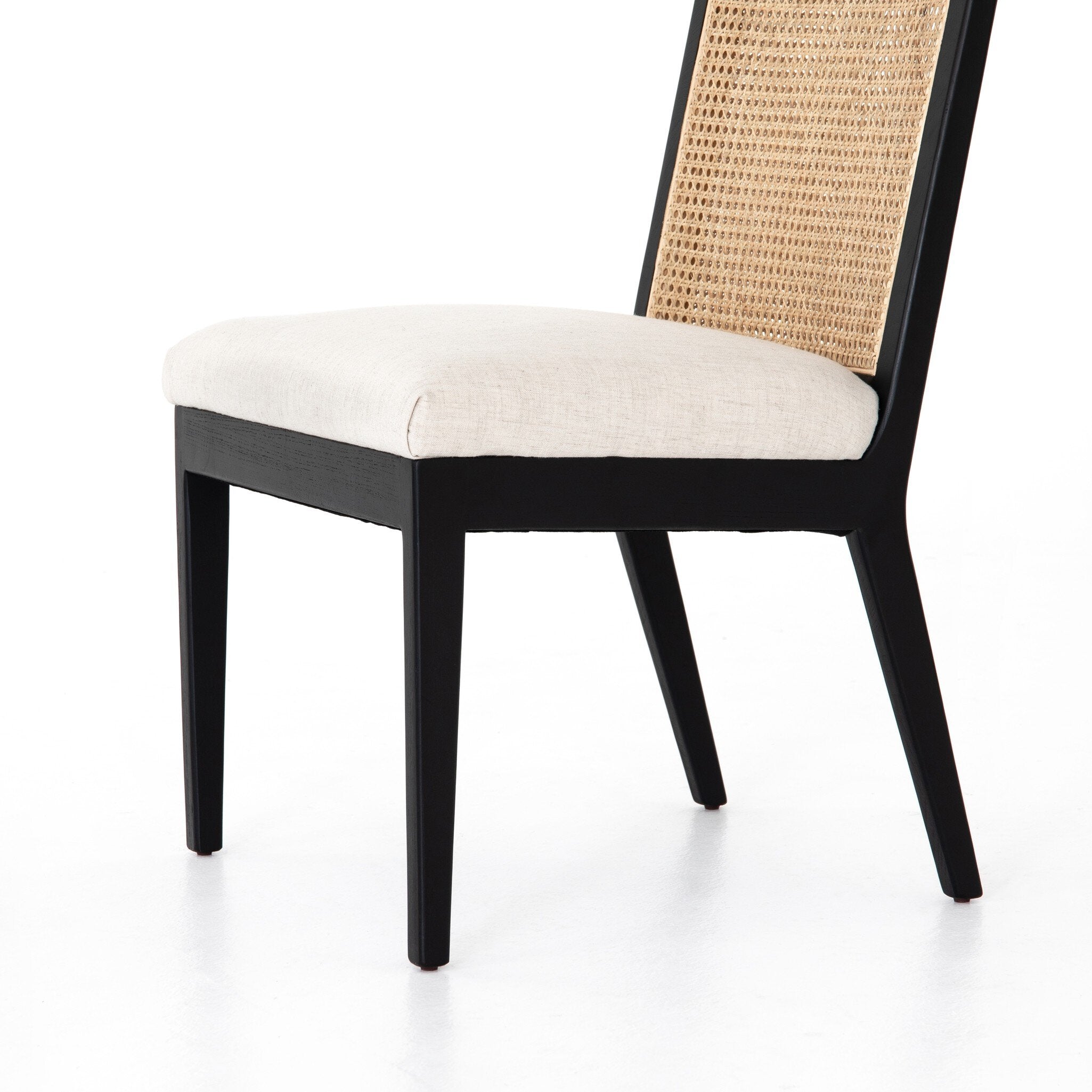 Antonia Cane Armless Dining Chair-Savile Flax