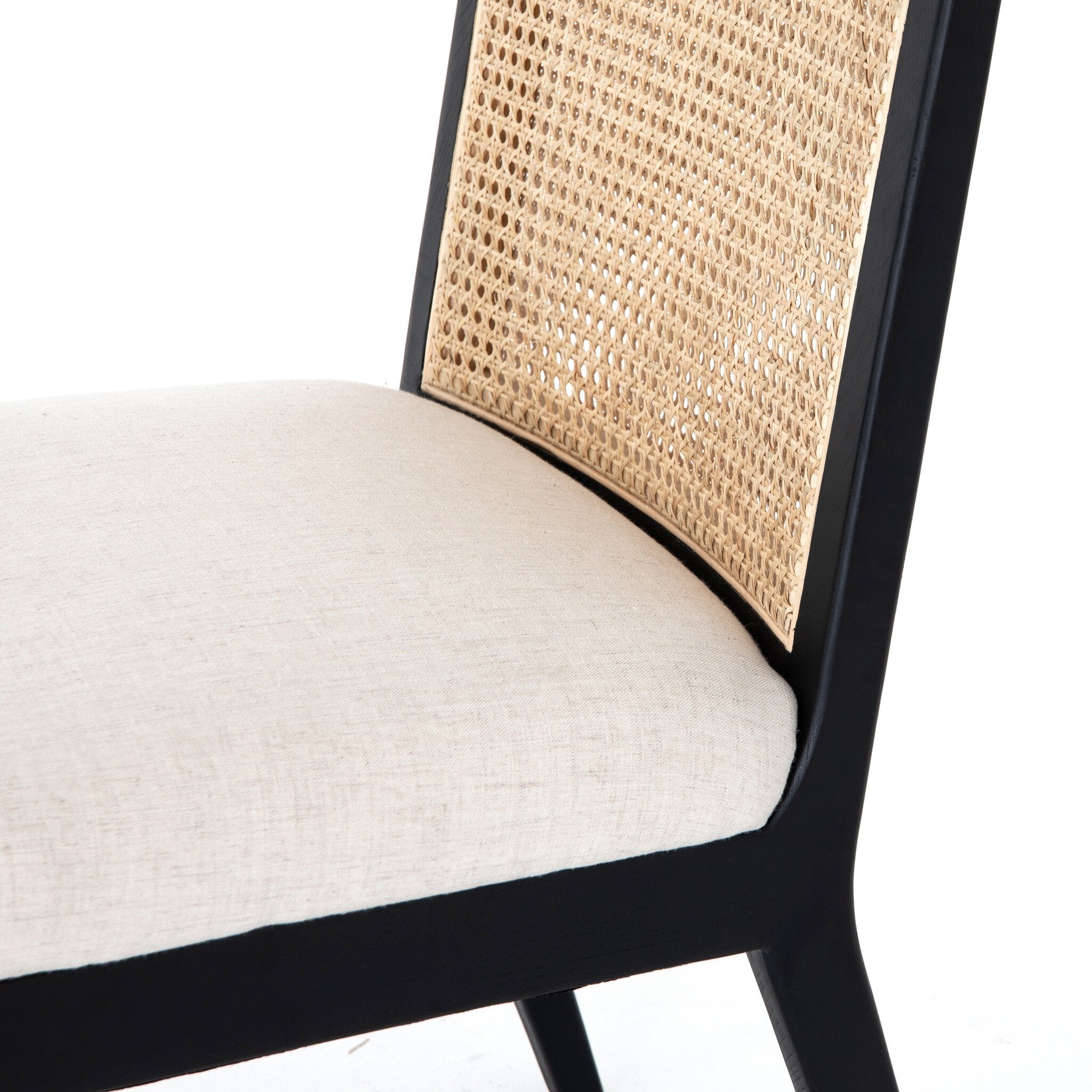 Antonia Cane Armless Dining Chair-Savile Flax