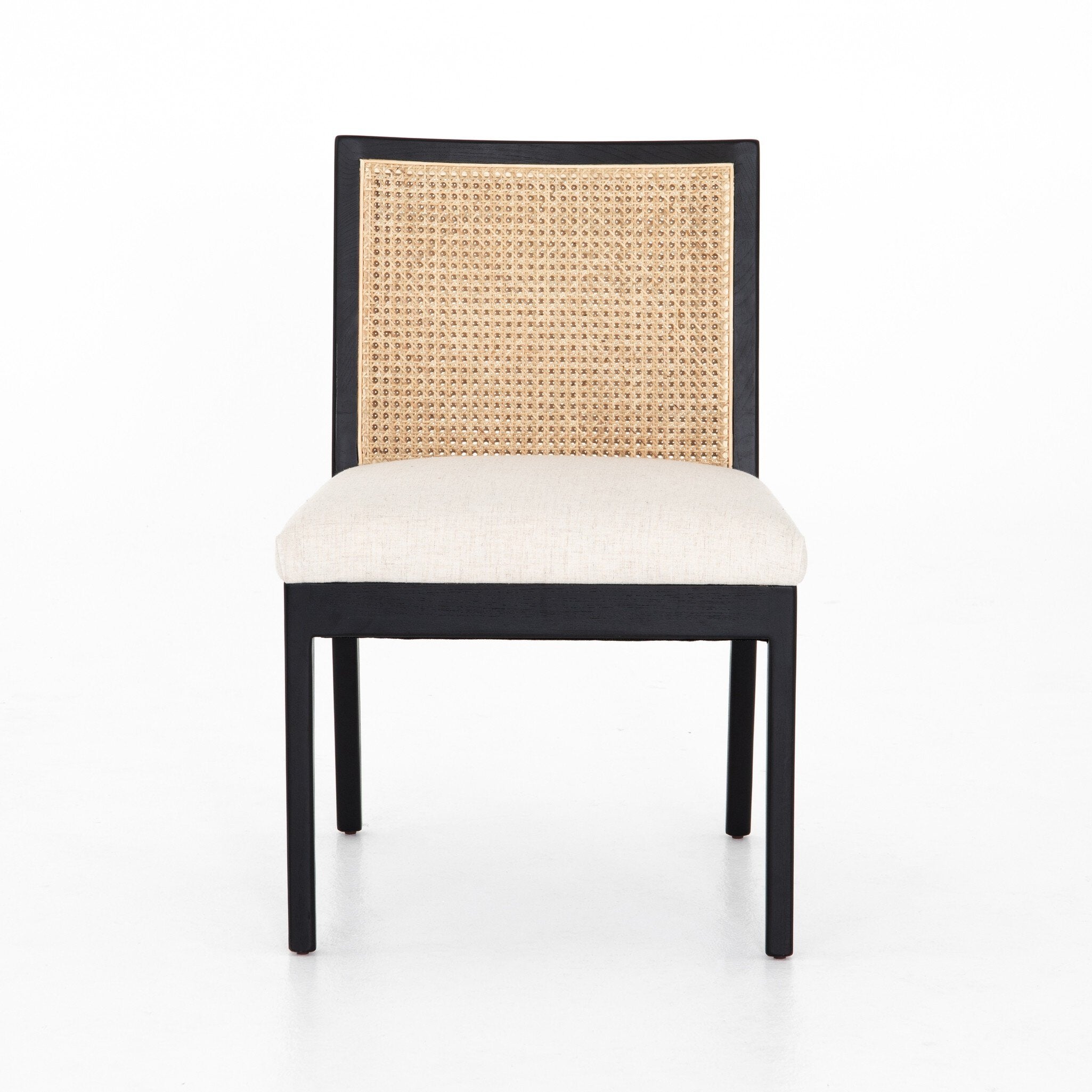 Antonia Cane Armless Dining Chair-Savile Flax