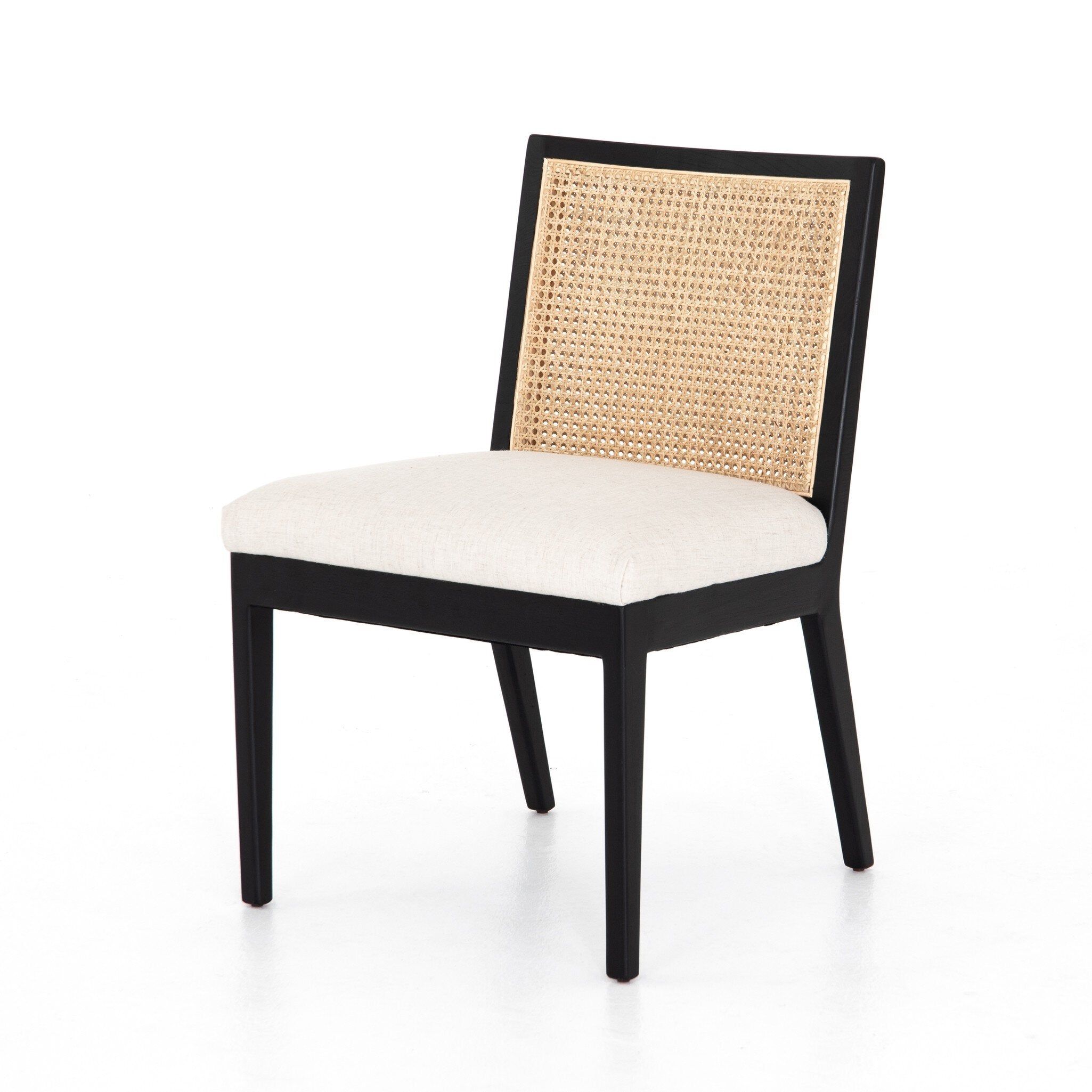 Antonia Cane Armless Dining Chair-Savile Flax