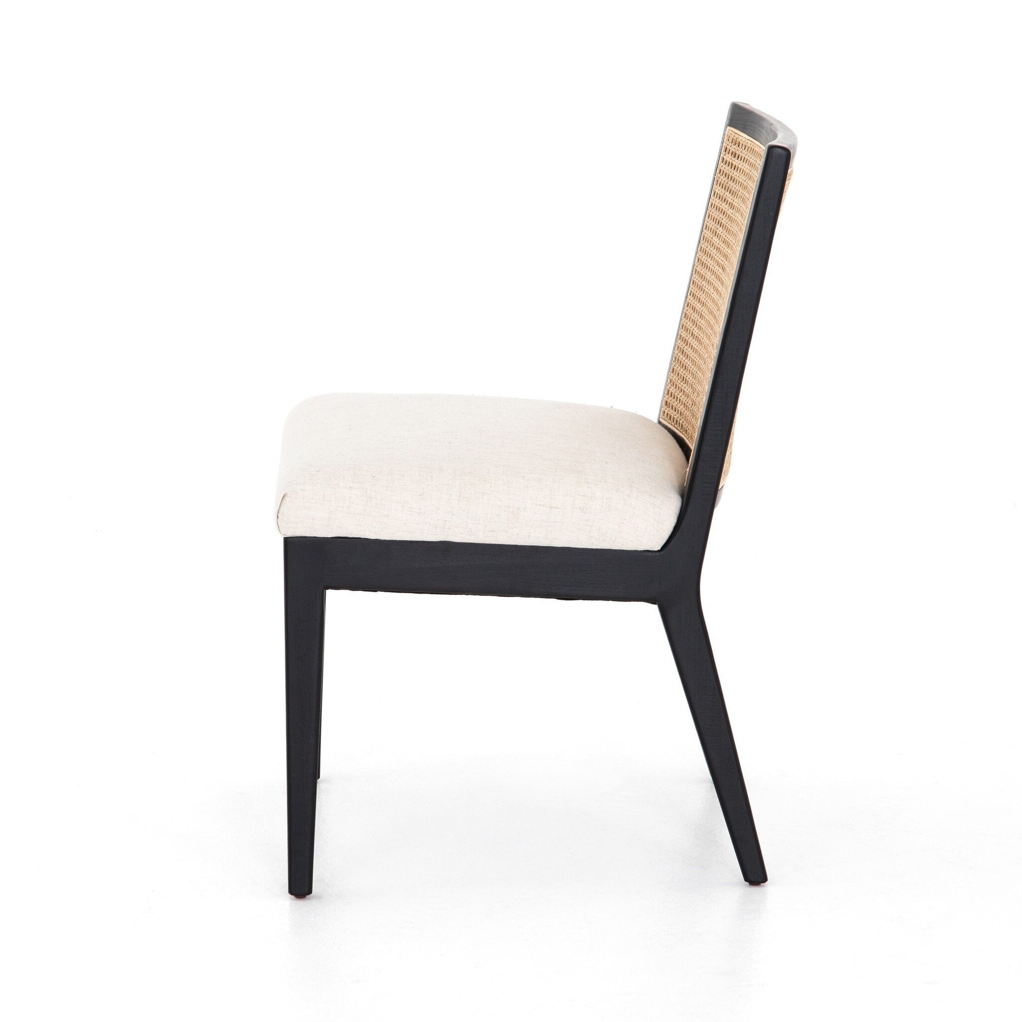 Antonia Cane Armless Dining Chair-Savile Flax