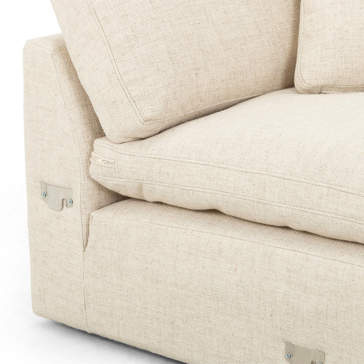 Plume 2-Piece Sectional - Thames Cream