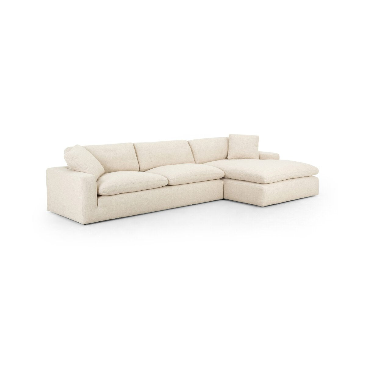 Plume 2-Piece Sectional - Thames Cream