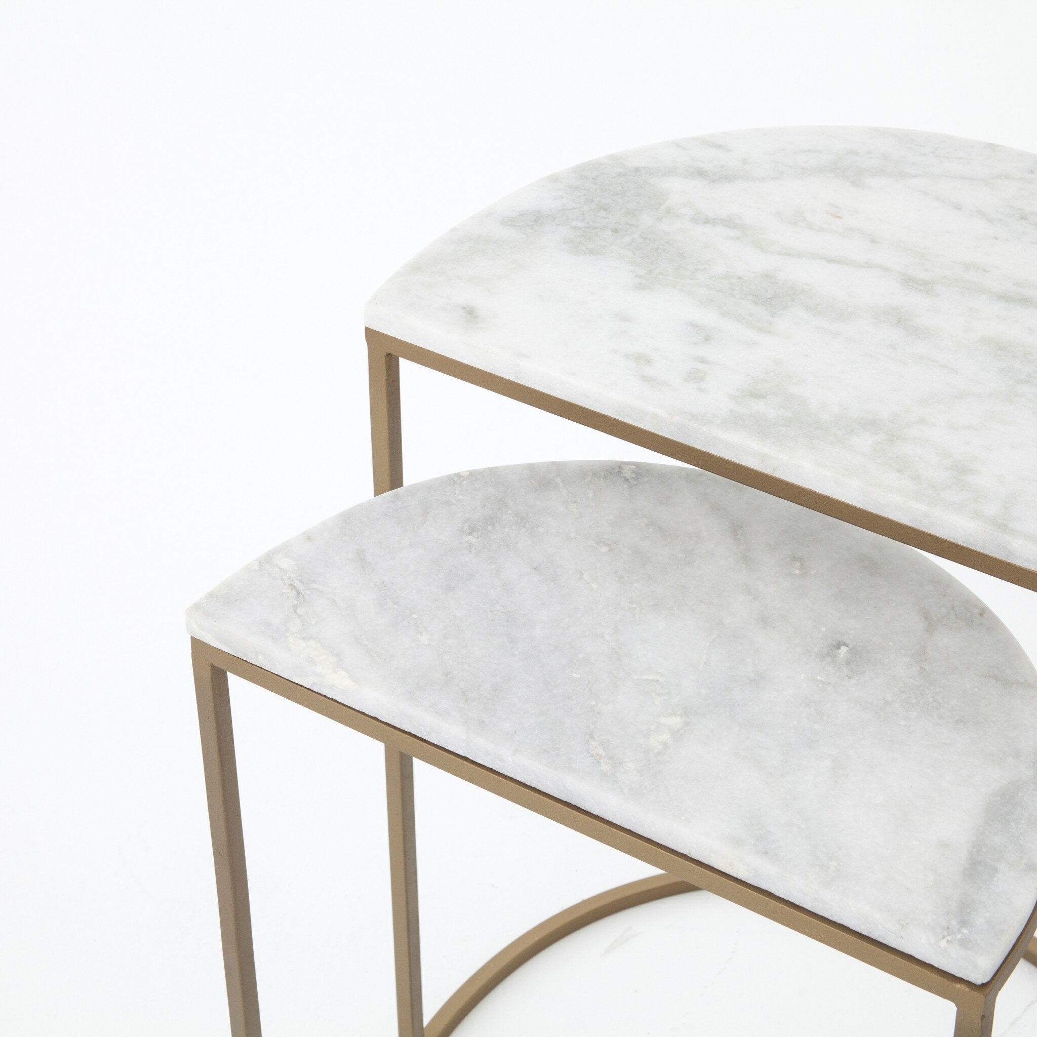 Ane Nesting Tables - White Marble