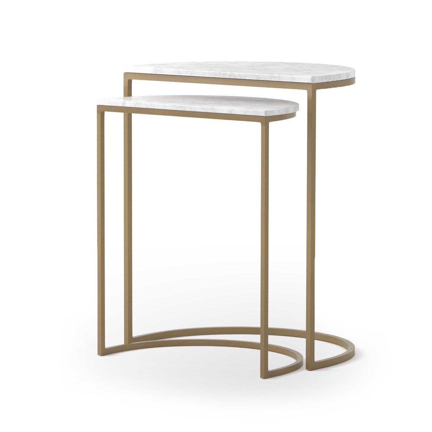 Ane Nesting Tables - White Marble