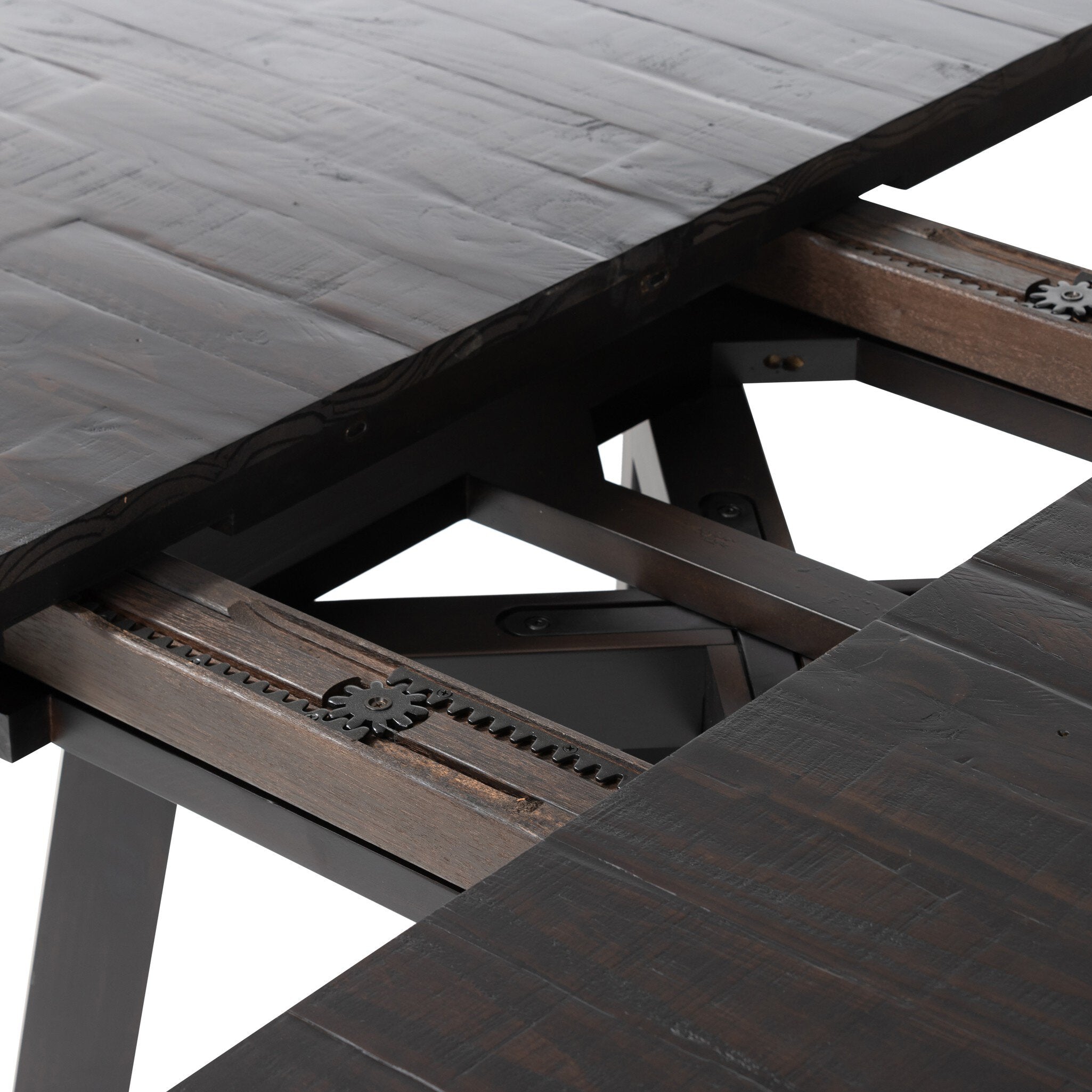 Eberwin Round Ext Dining Table - Dark Carbon