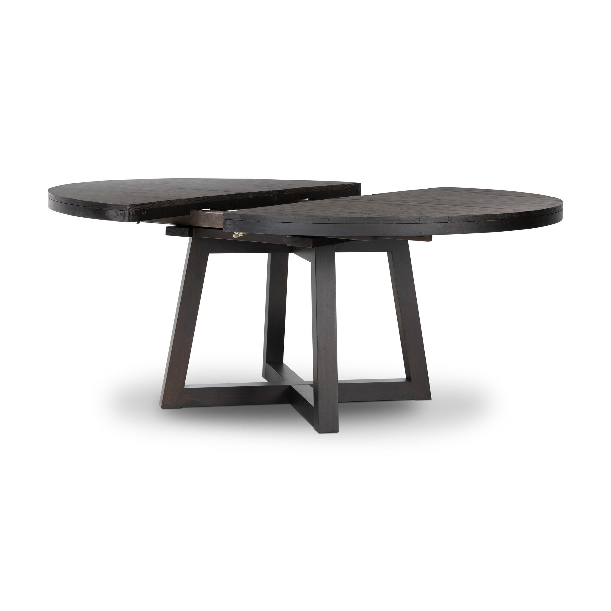 Eberwin Round Ext Dining Table - Dark Carbon