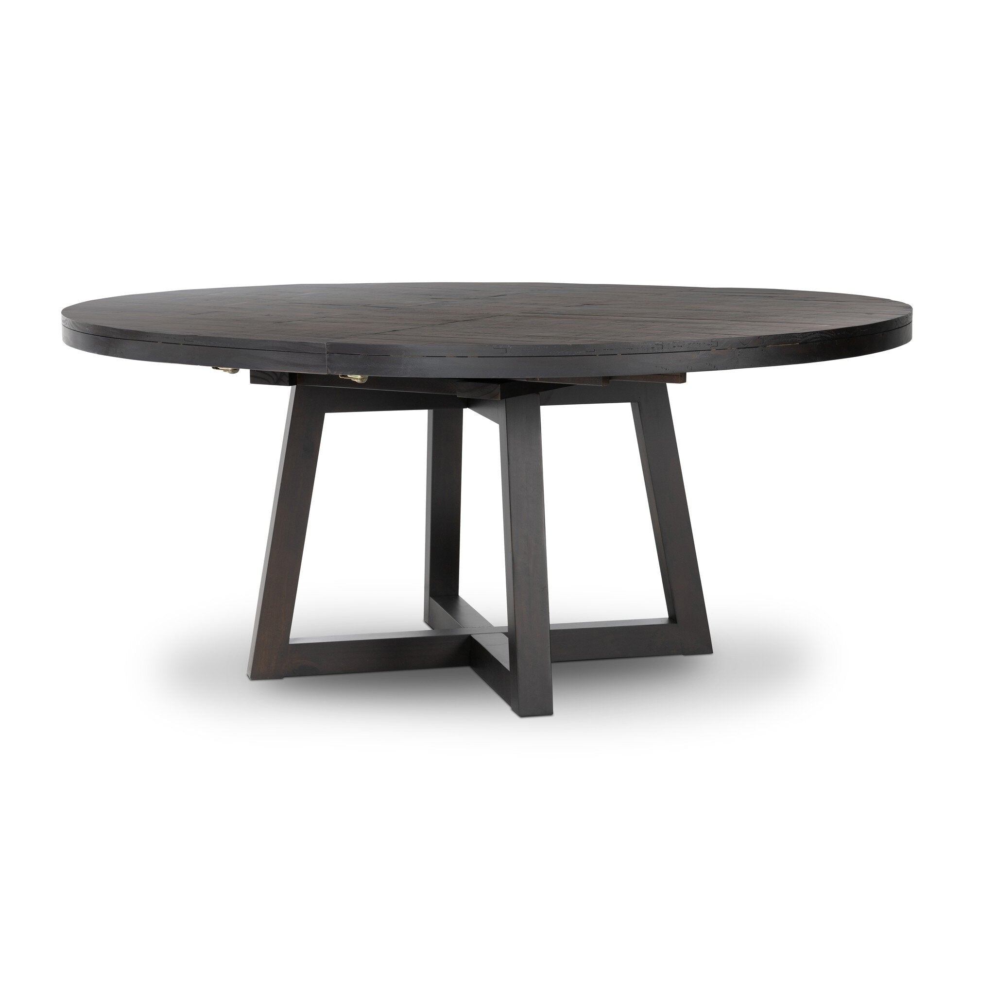 Eberwin Round Ext Dining Table - Dark Carbon