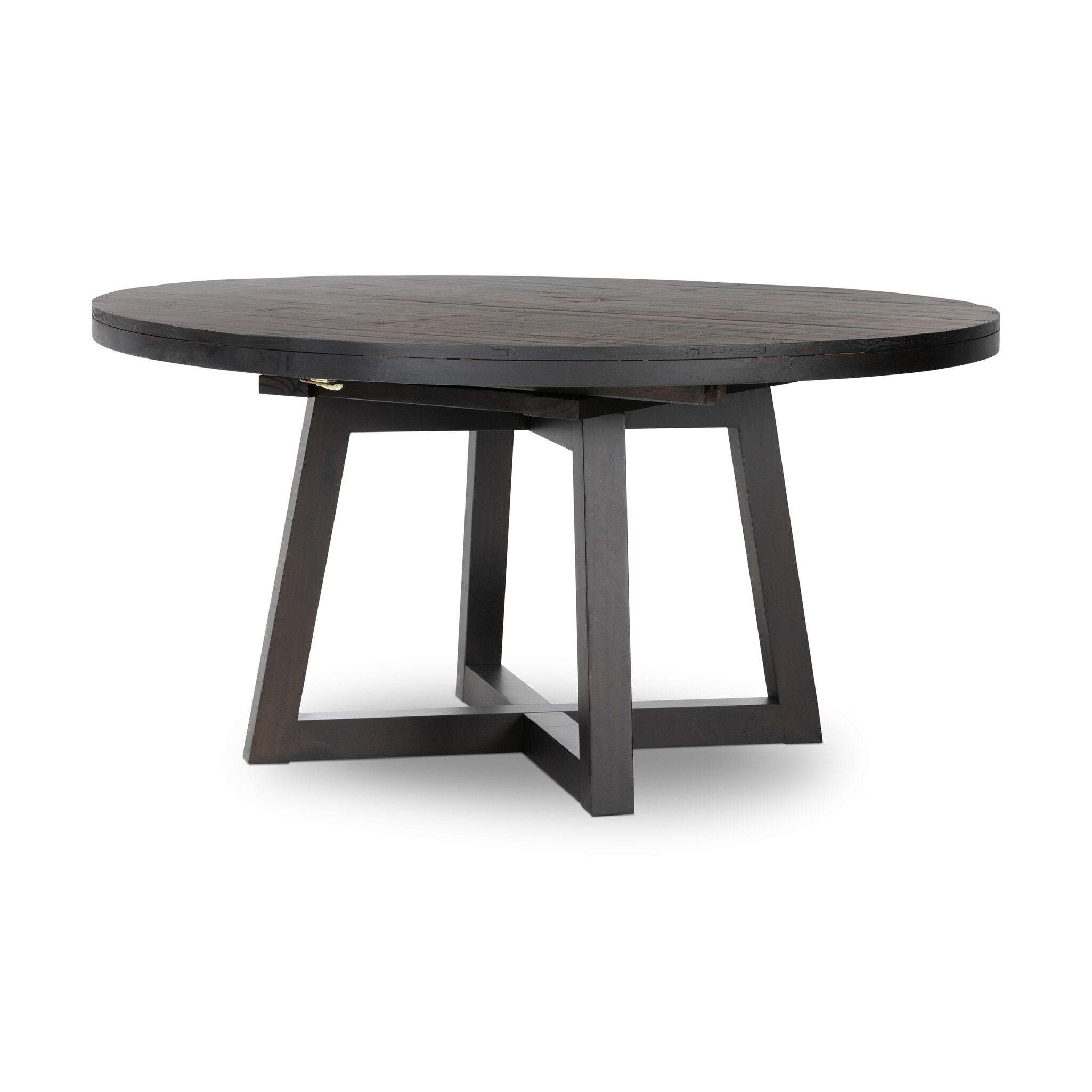 Eberwin Round Ext Dining Table - Dark Carbon