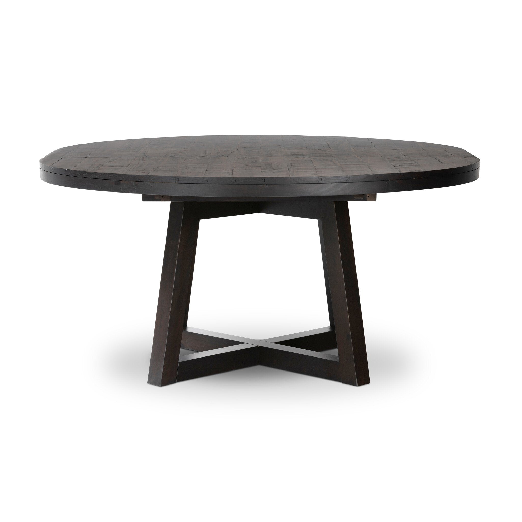 Eberwin Round Ext Dining Table - Dark Carbon