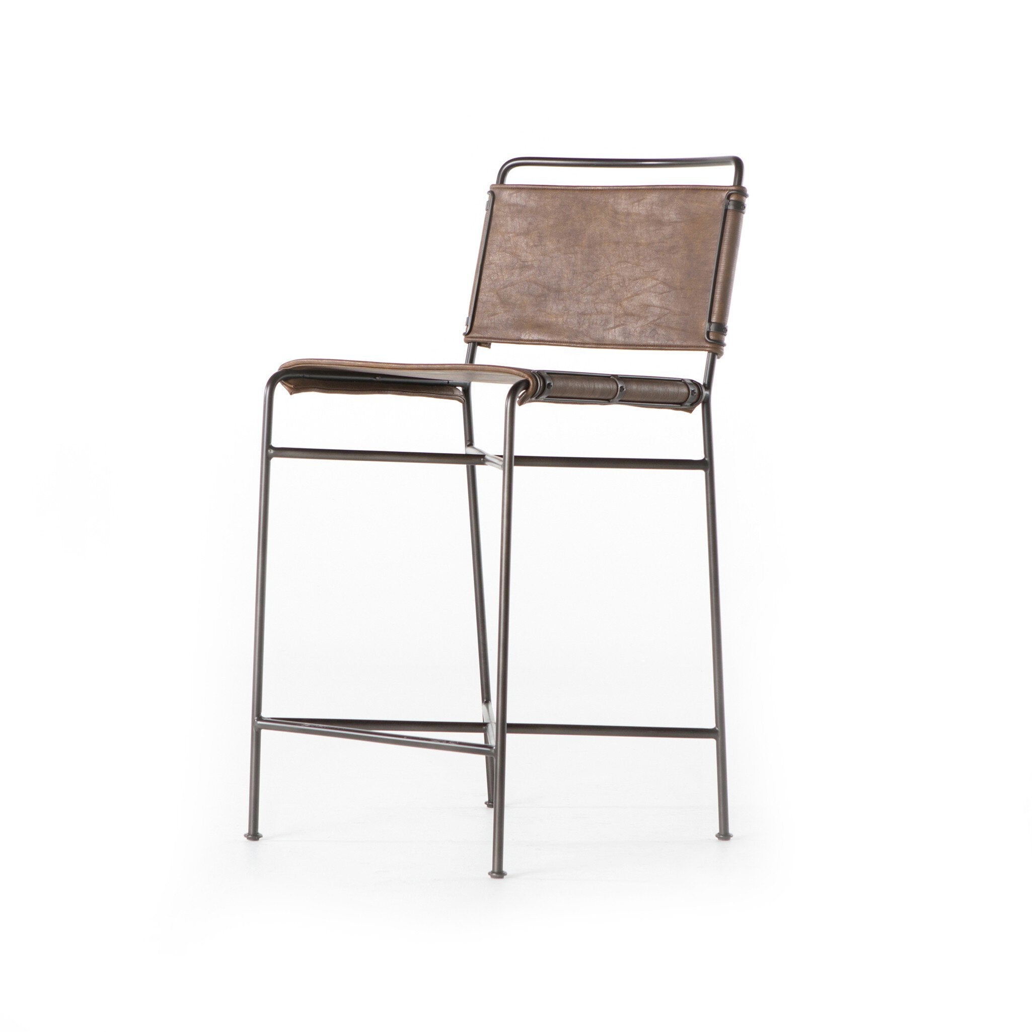 Wharton Bar + Counter Stool - Distressed Brown