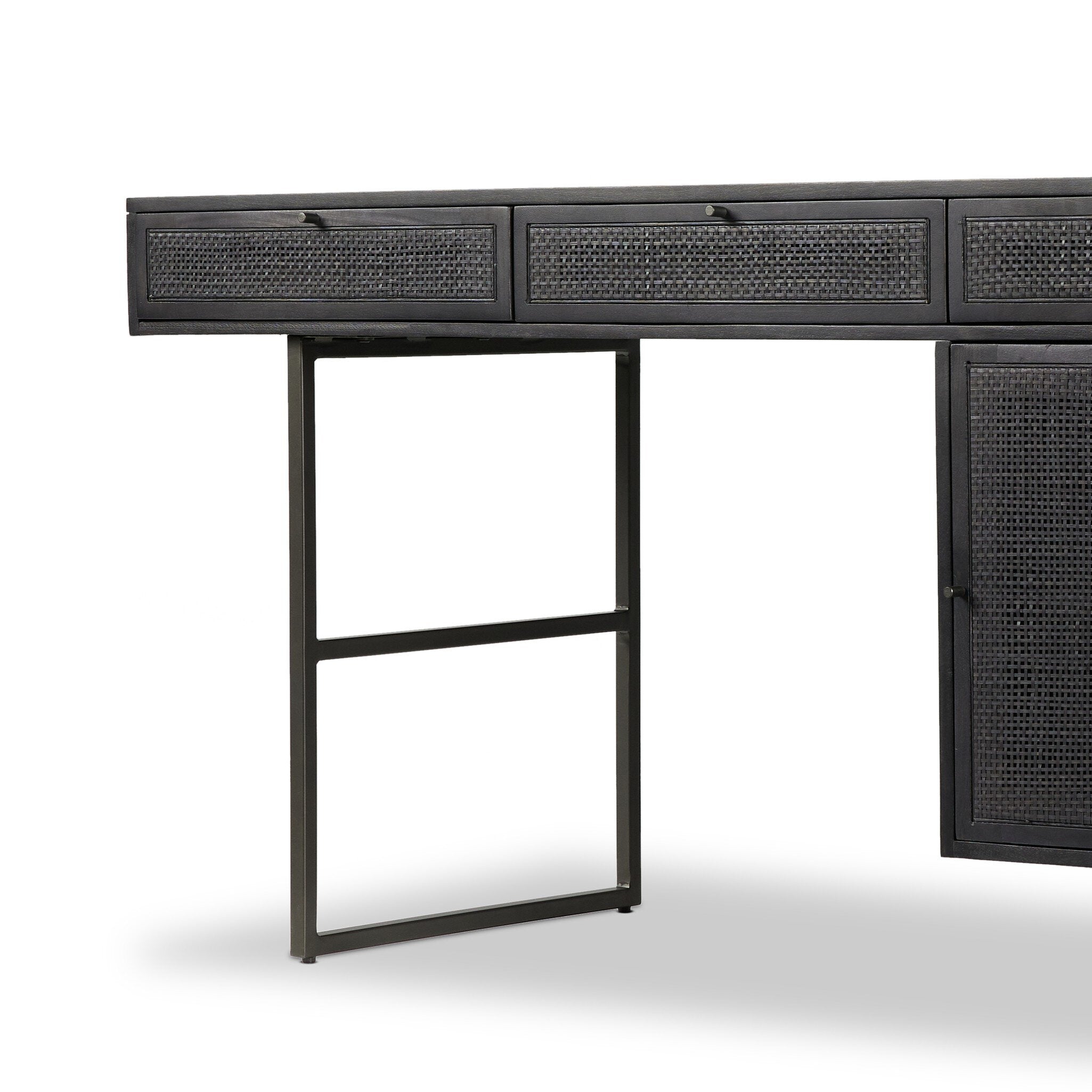 Carmel Desk - Black Cane