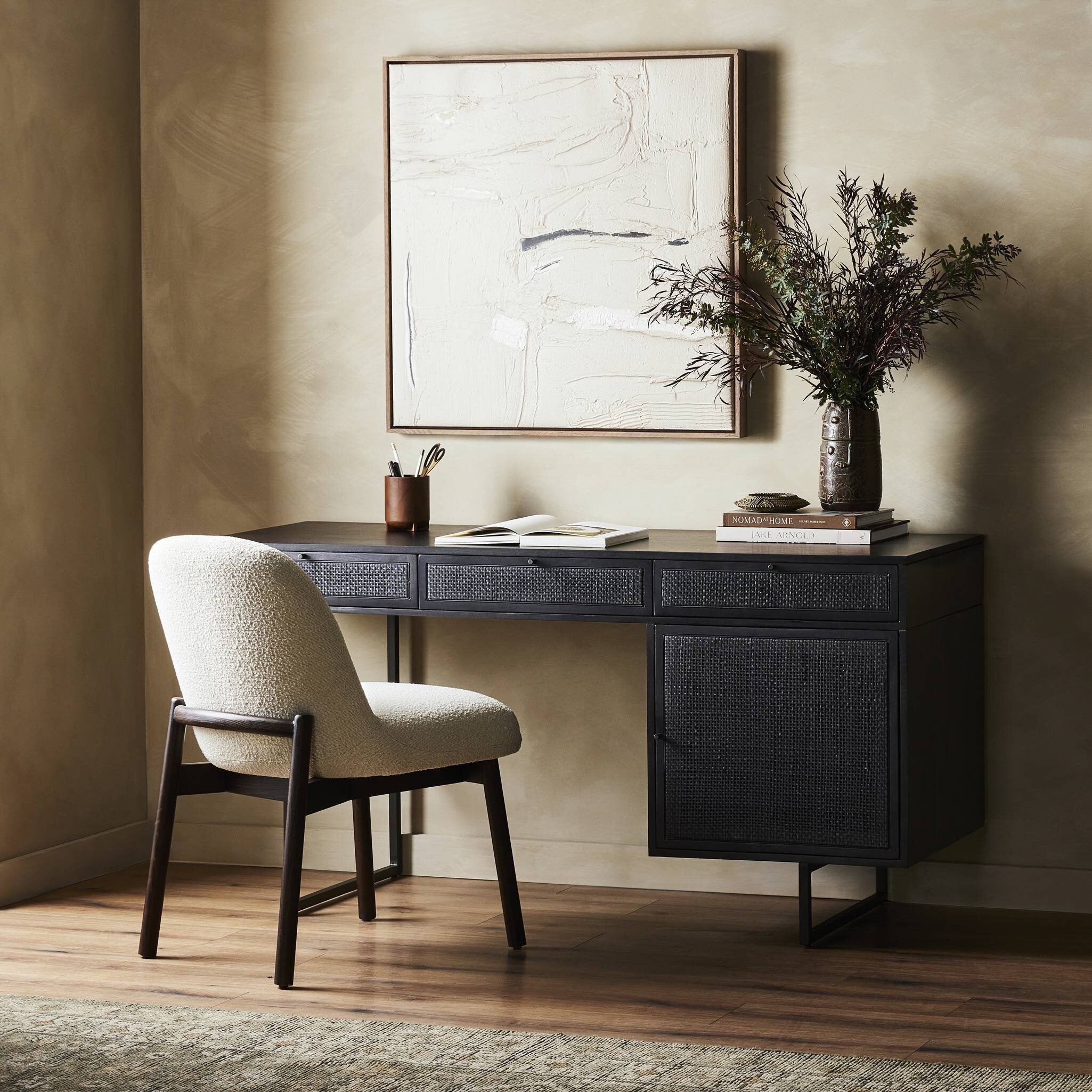 Carmel Desk - Black Cane