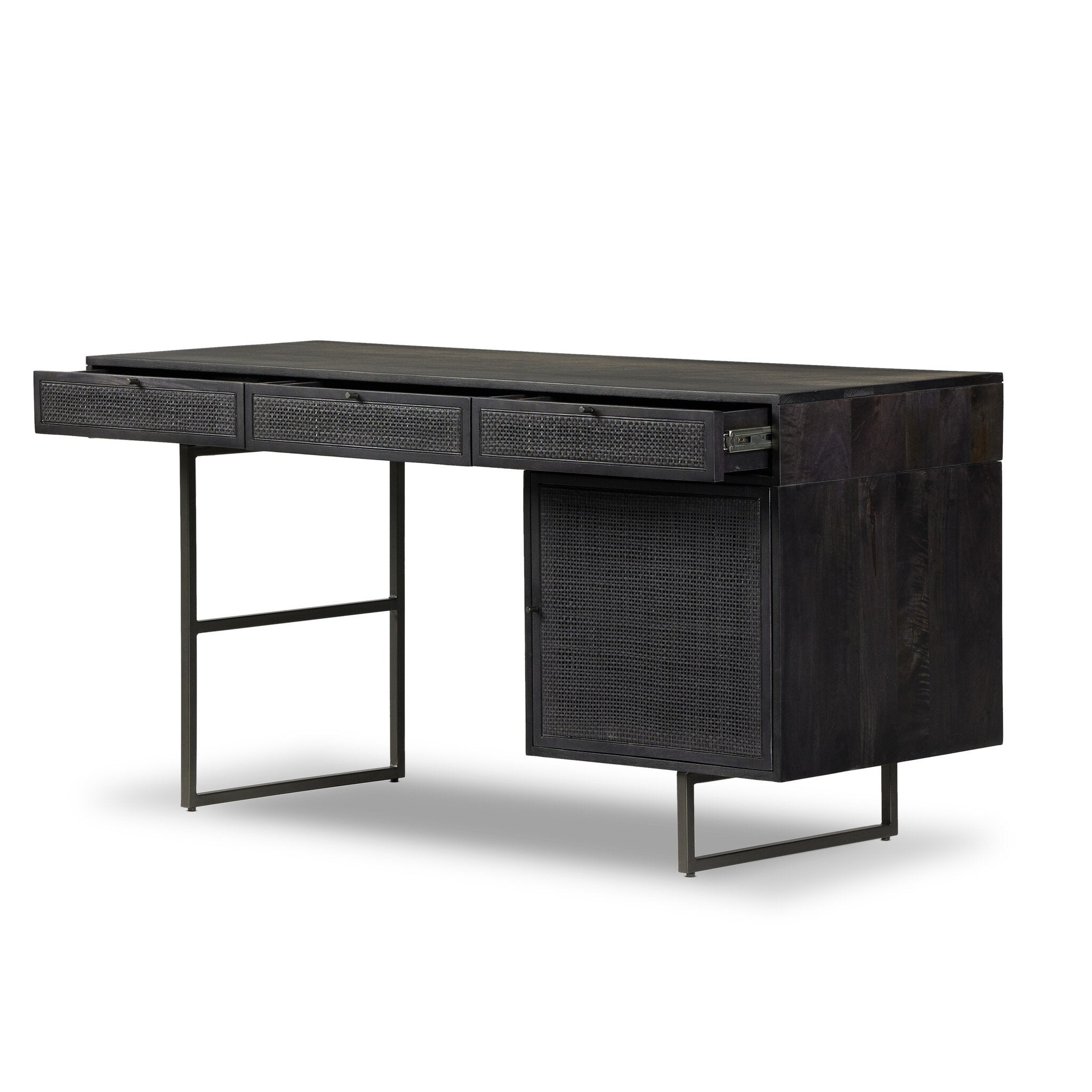 Carmel Desk - Black Cane