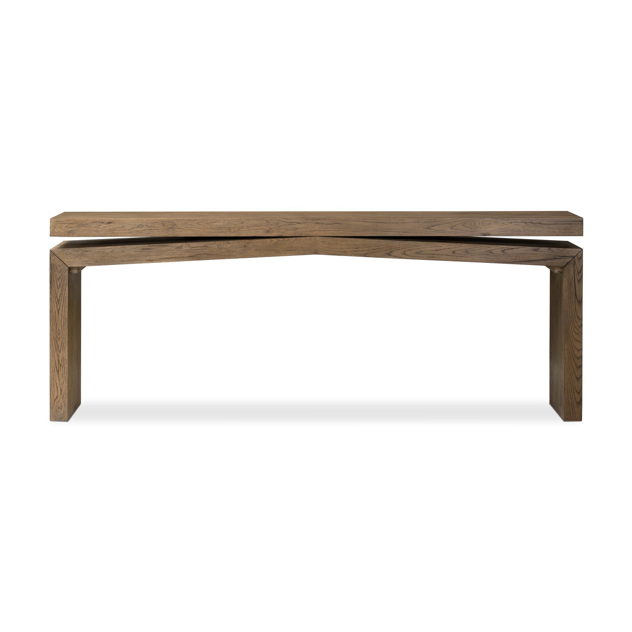 Matthes Oak Console Table - Rustic Grey Veneer