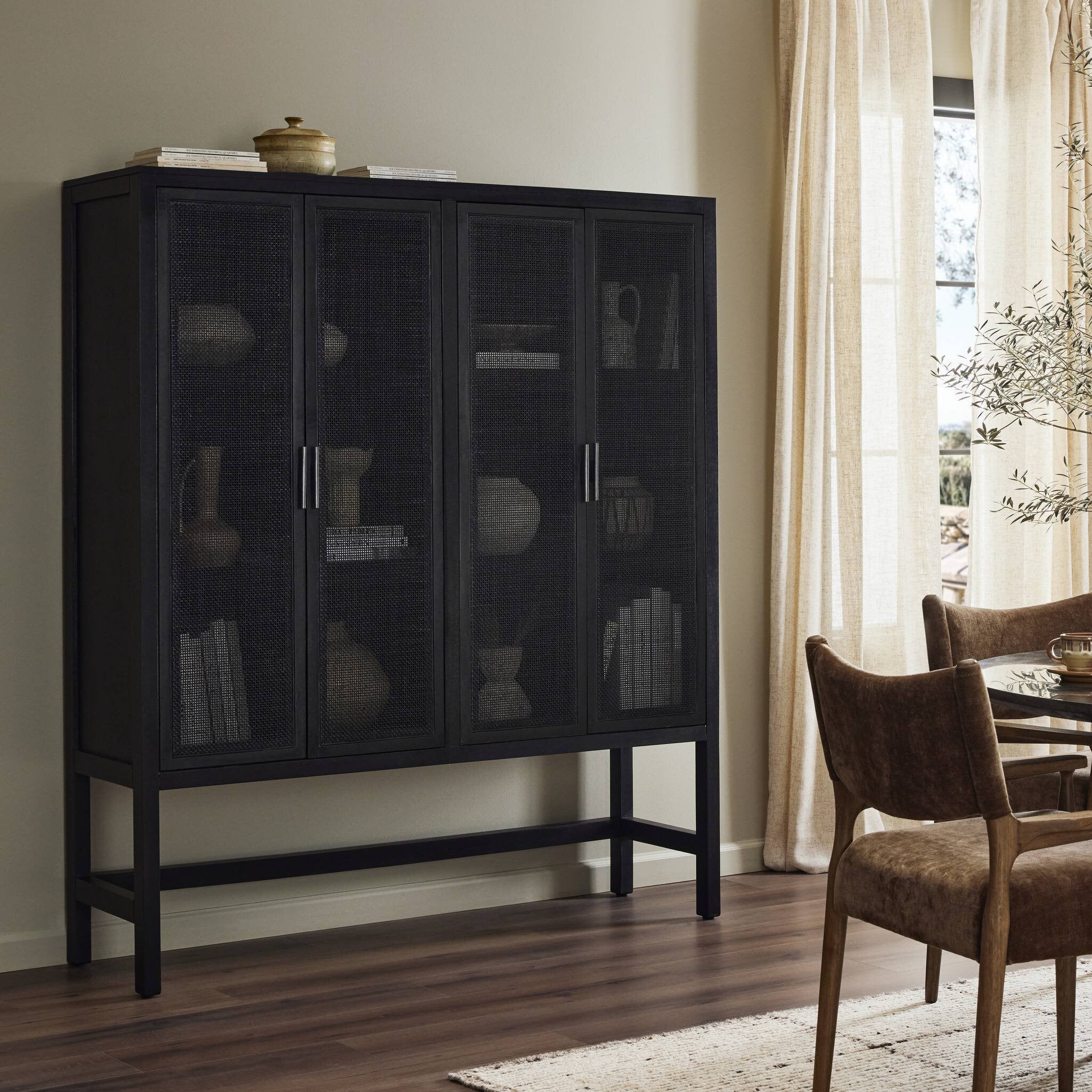 Caprice Cabinet - Black Wash Mango