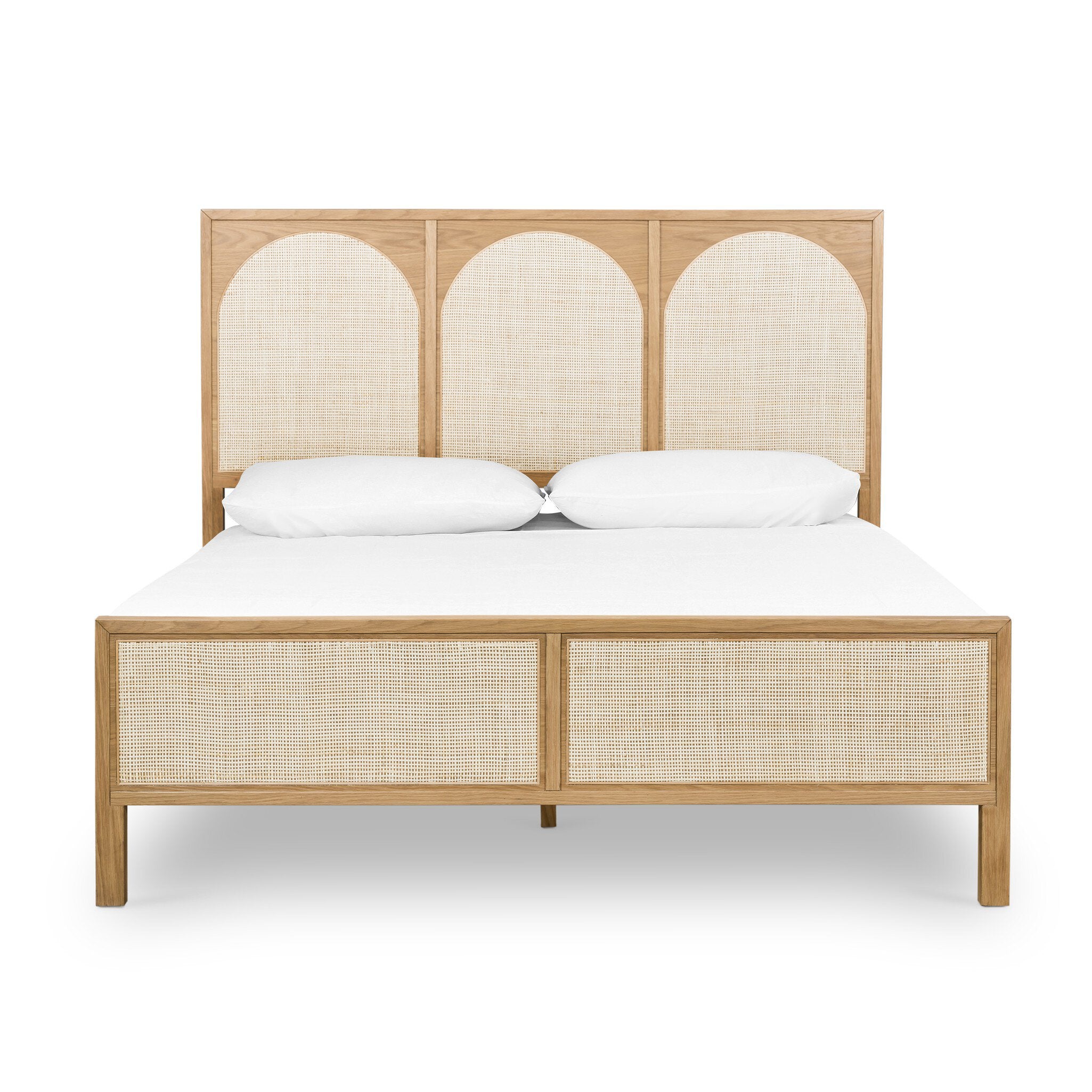 Allegra King Bed - Honey Oak