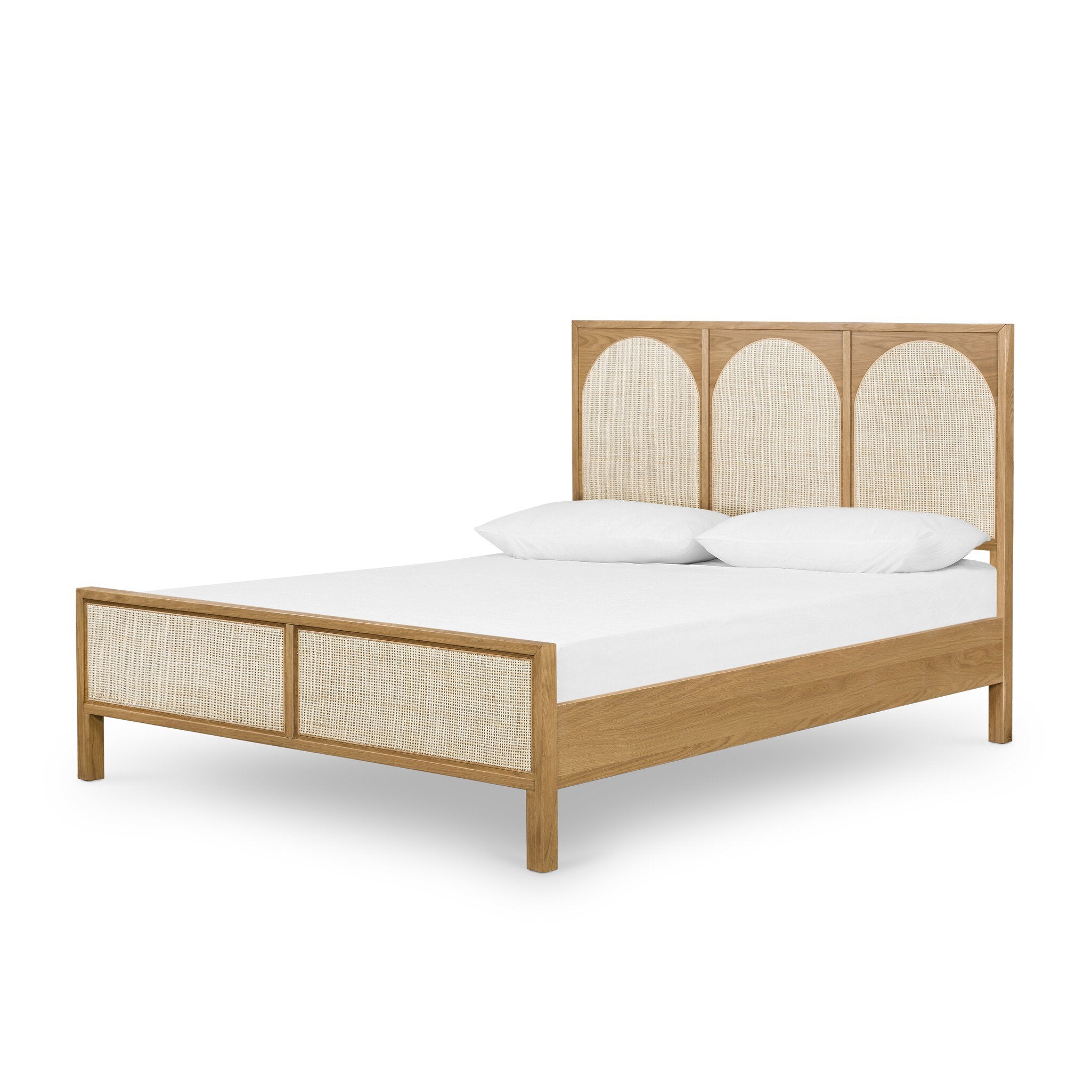 Allegra King Bed - Honey Oak