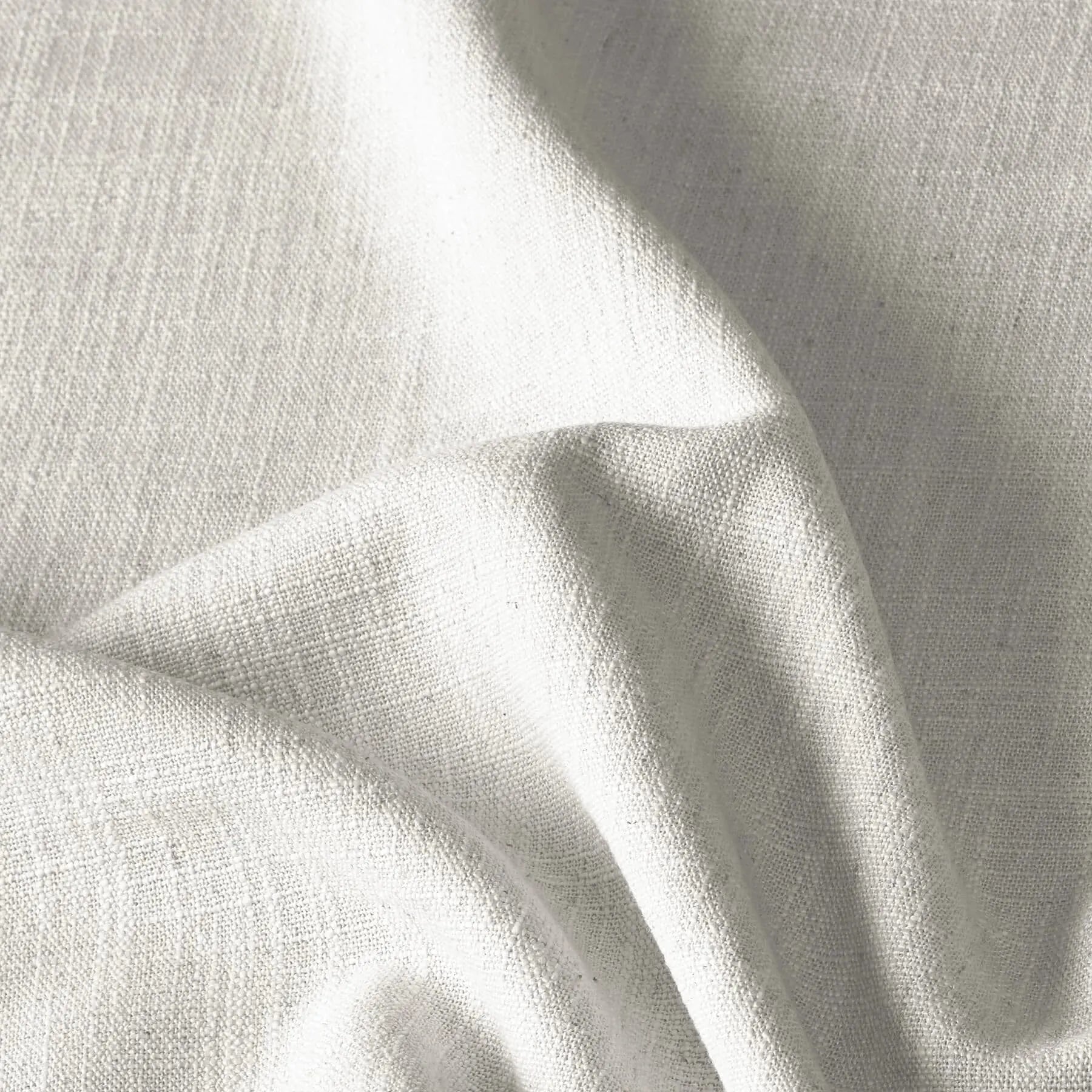 Liz Linen Drapery Pinch Pleat with Unlined - Ivory White TWOPAGES