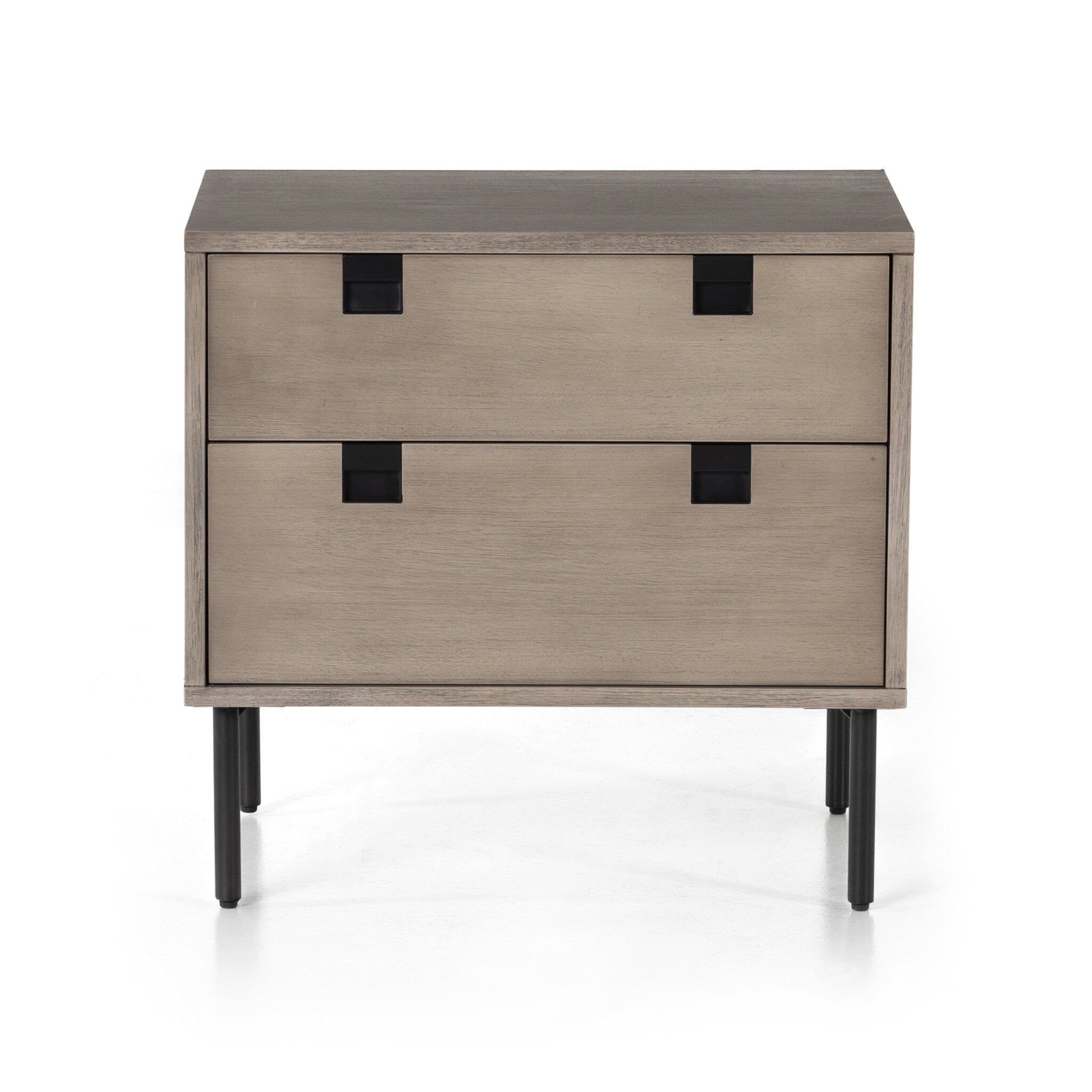 Carly 2 Drawer Nightstand - Grey Wash Veneer