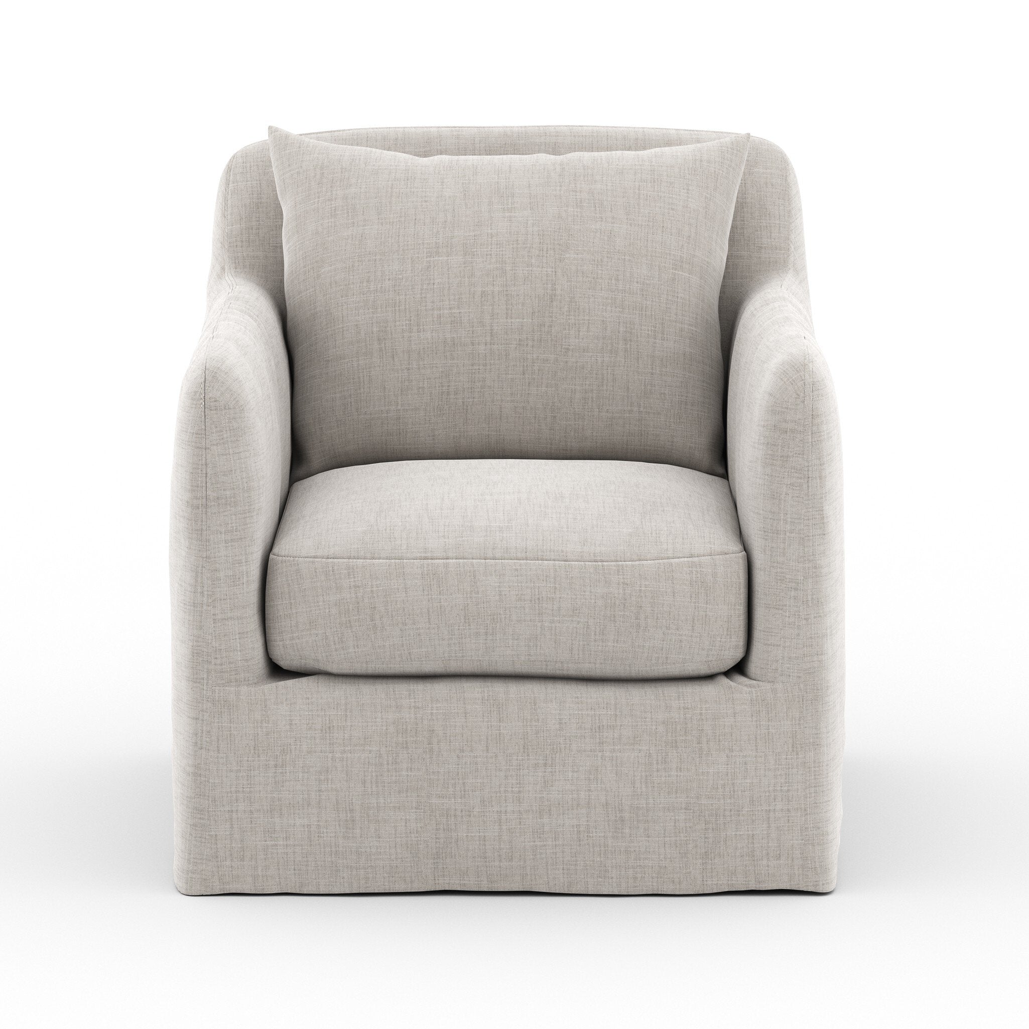Dade Outdoor Slipcover Swivel Chair