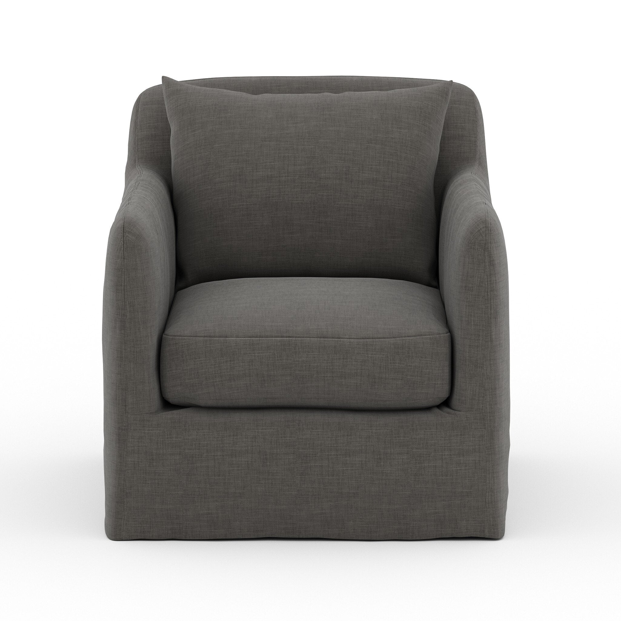 Dade Outdoor Slipcover Swivel Chair