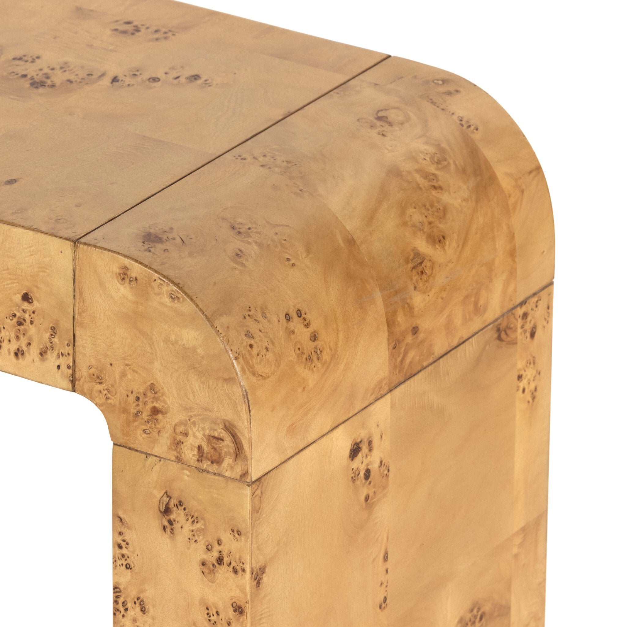 Jenson Console Table - Natural Poplar Burl Veneer