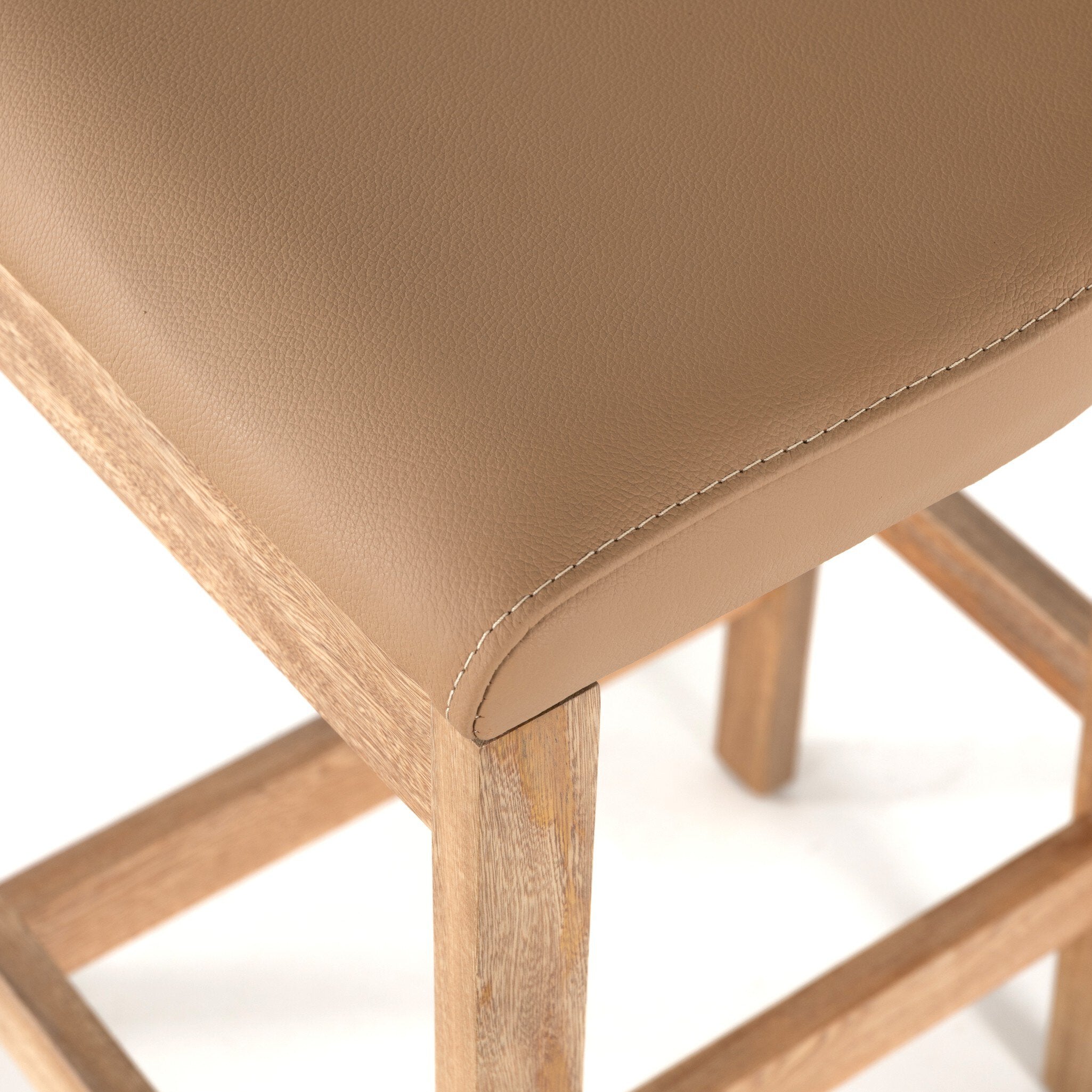 Tex Bar + Counter Stool - Natural Leather