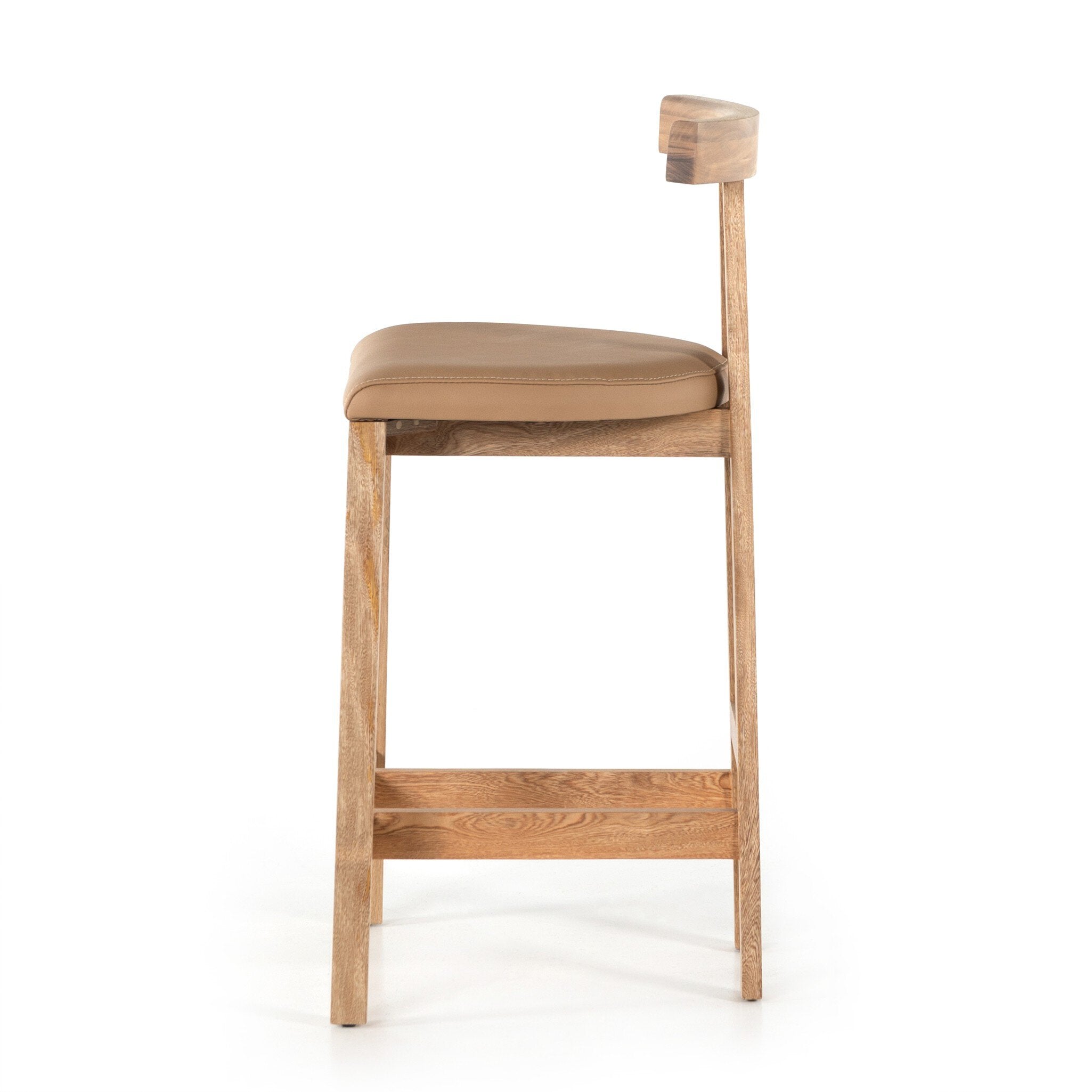 Tex Bar + Counter Stool - Natural Leather