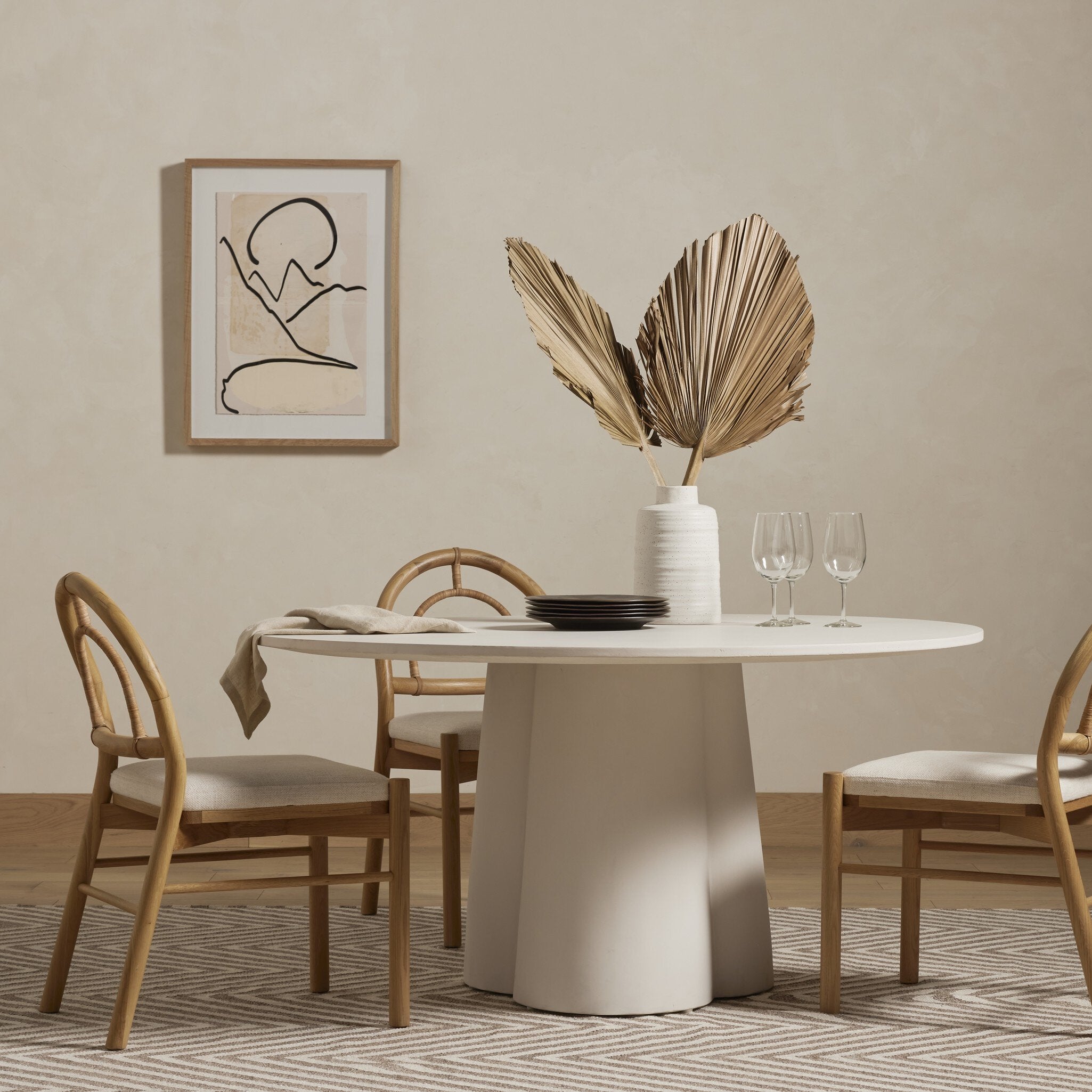 Granada Dining Table - White Concrete
