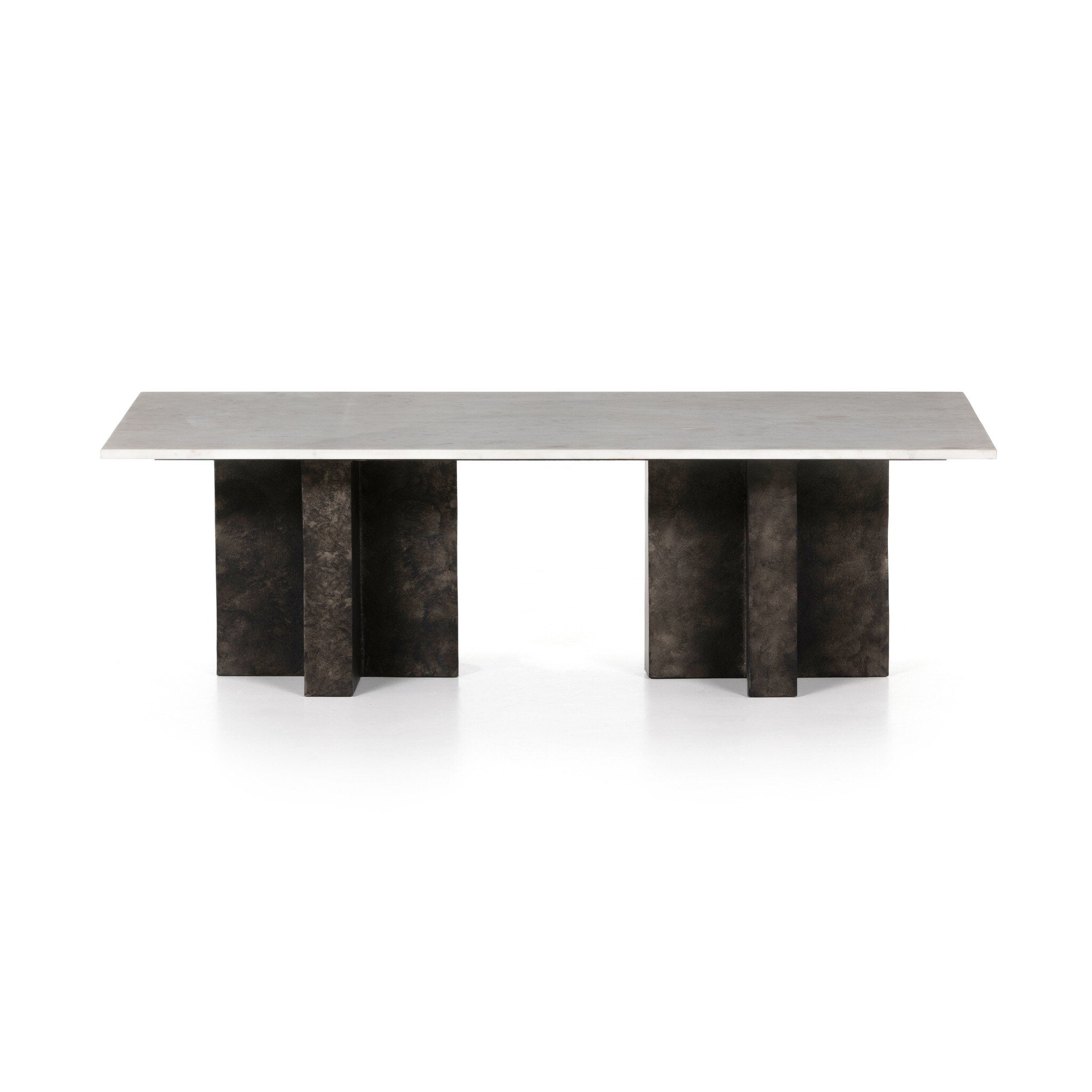 Terrell Coffee Table - Polished White Marble