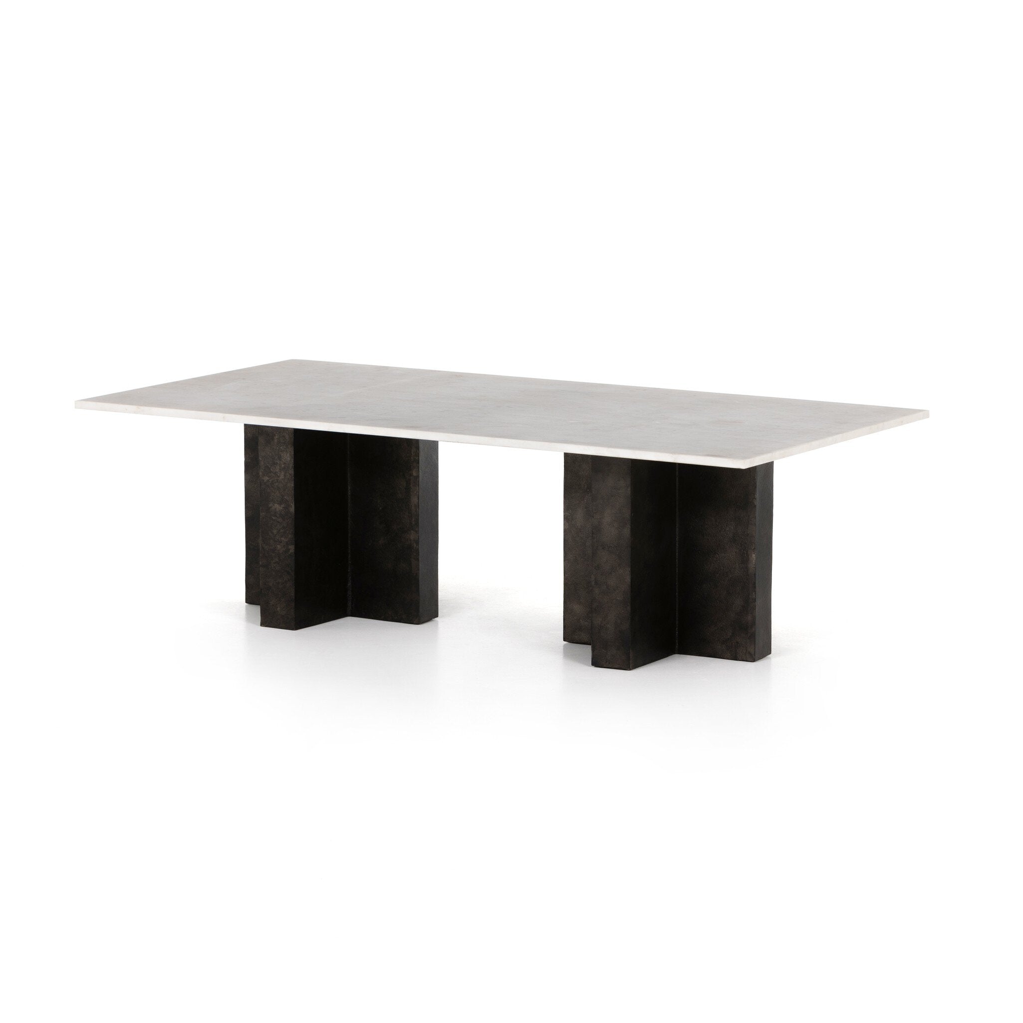 Terrell Coffee Table - Polished White Marble