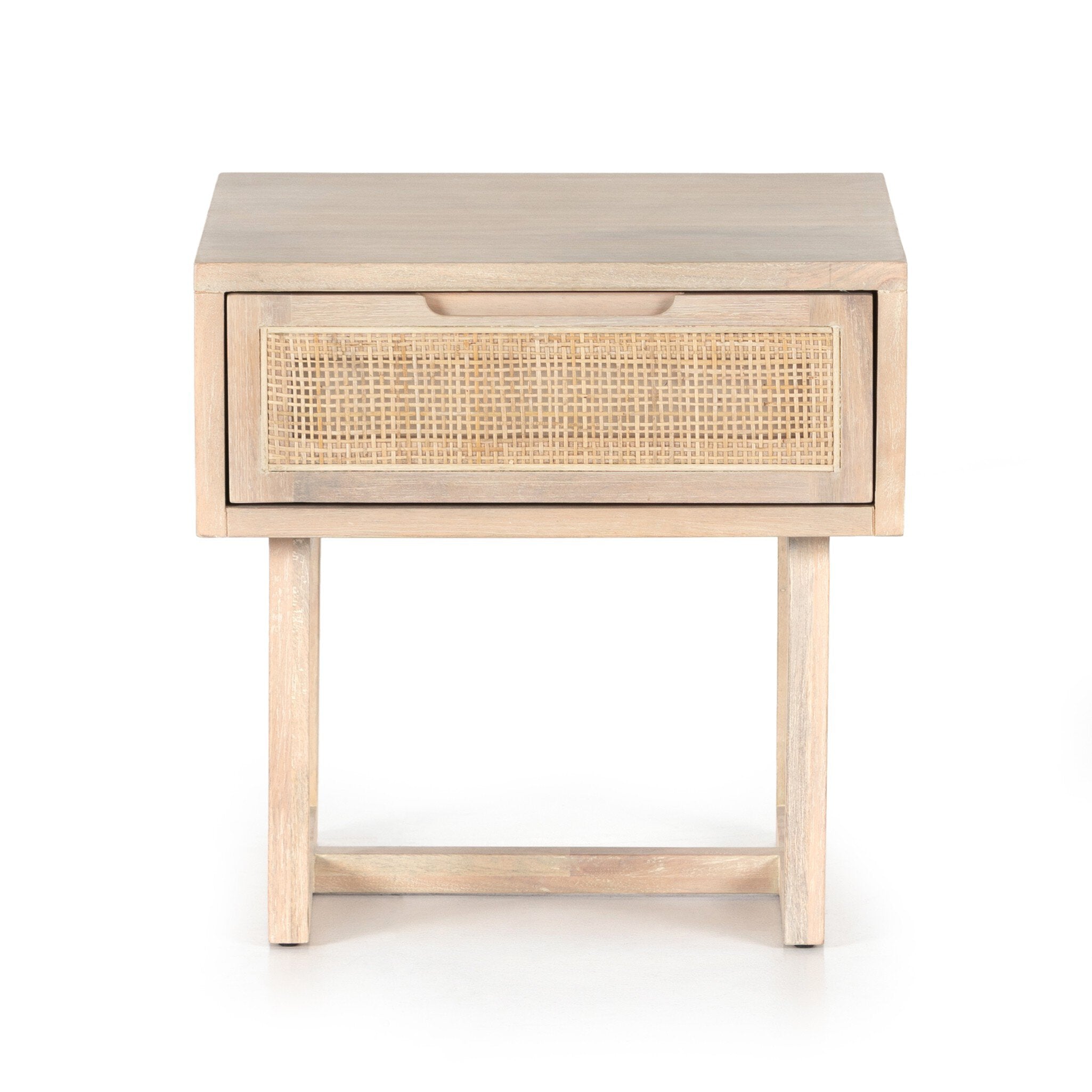 Clarita End Table - White Wash Mango