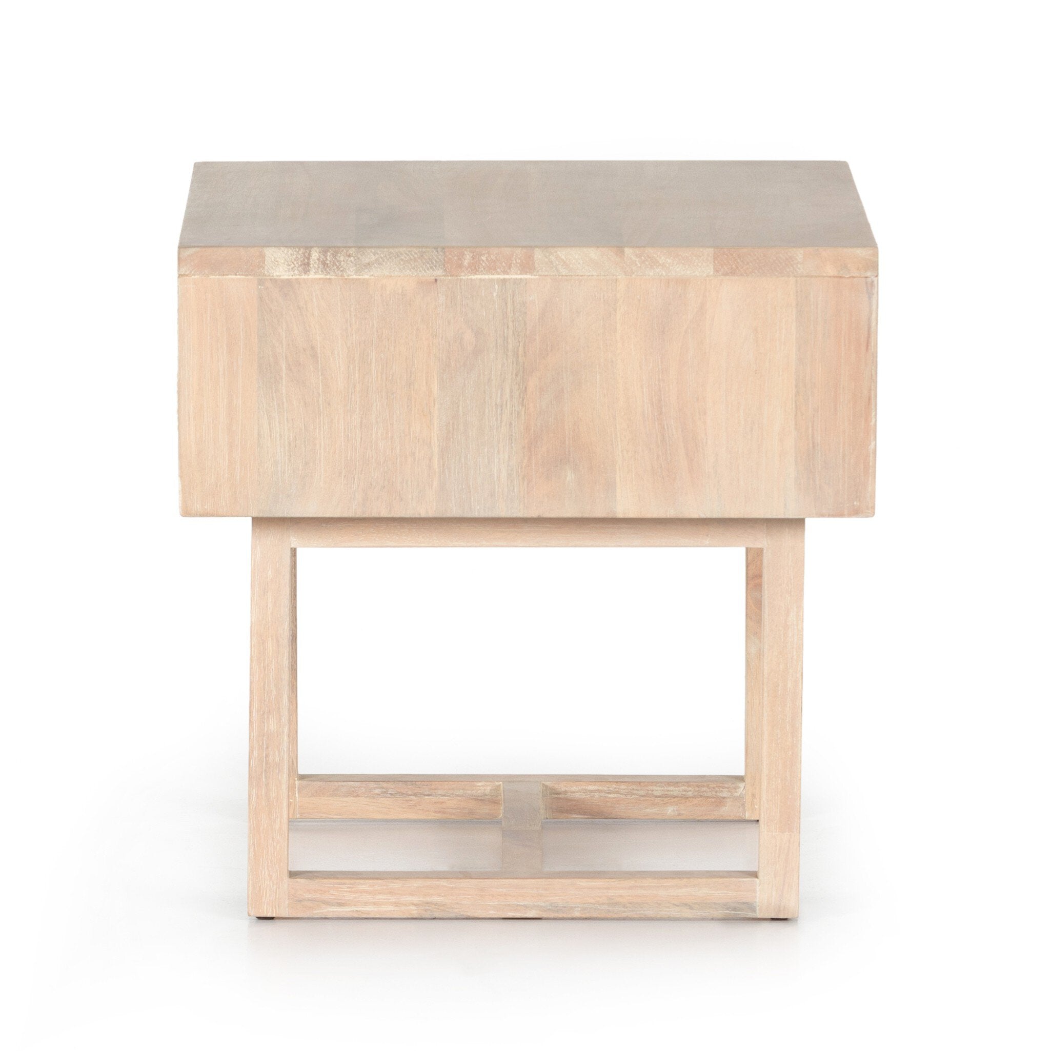 Clarita End Table - White Wash Mango